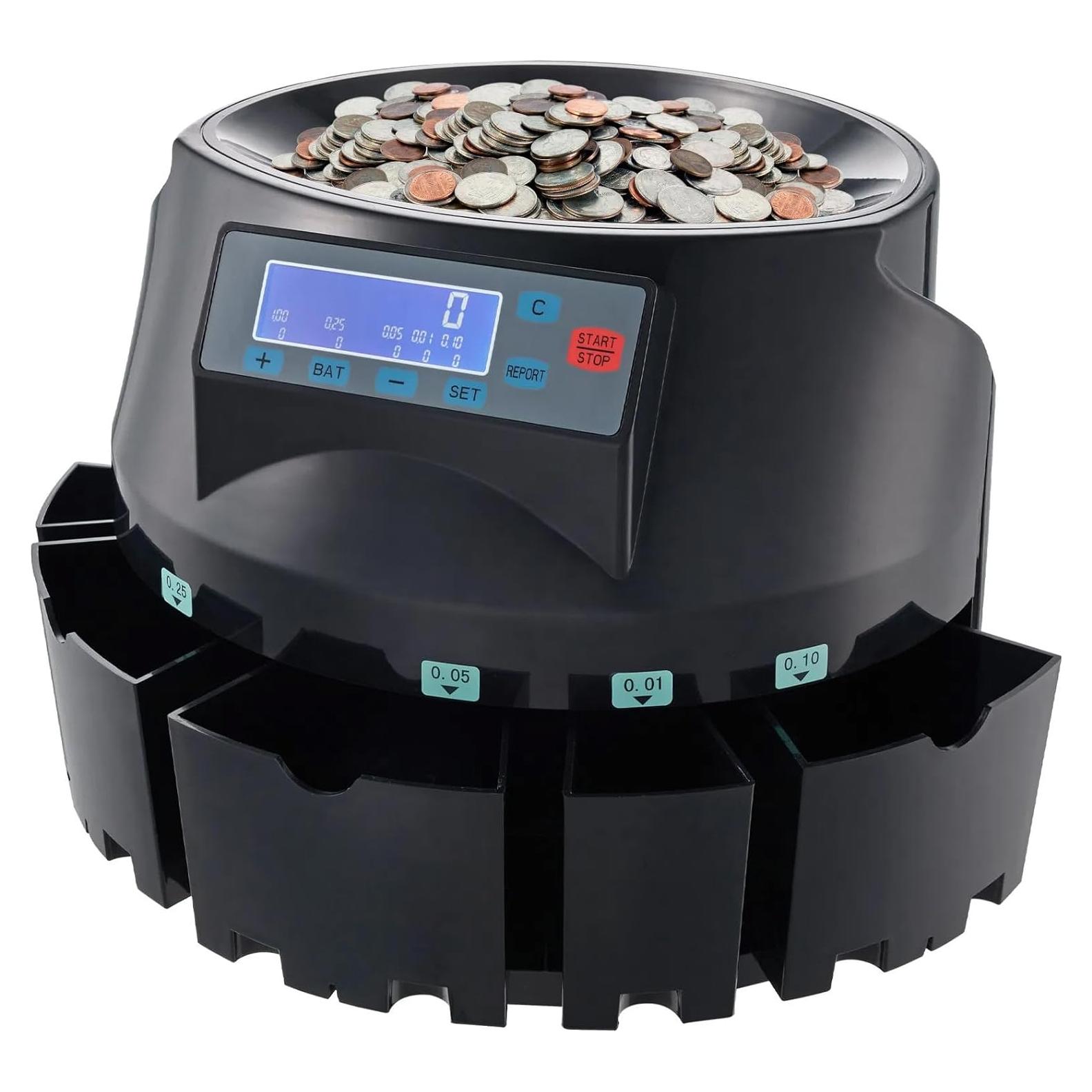 Contadora de Monedas Genérico 300 monedas/min, Pantalla LED