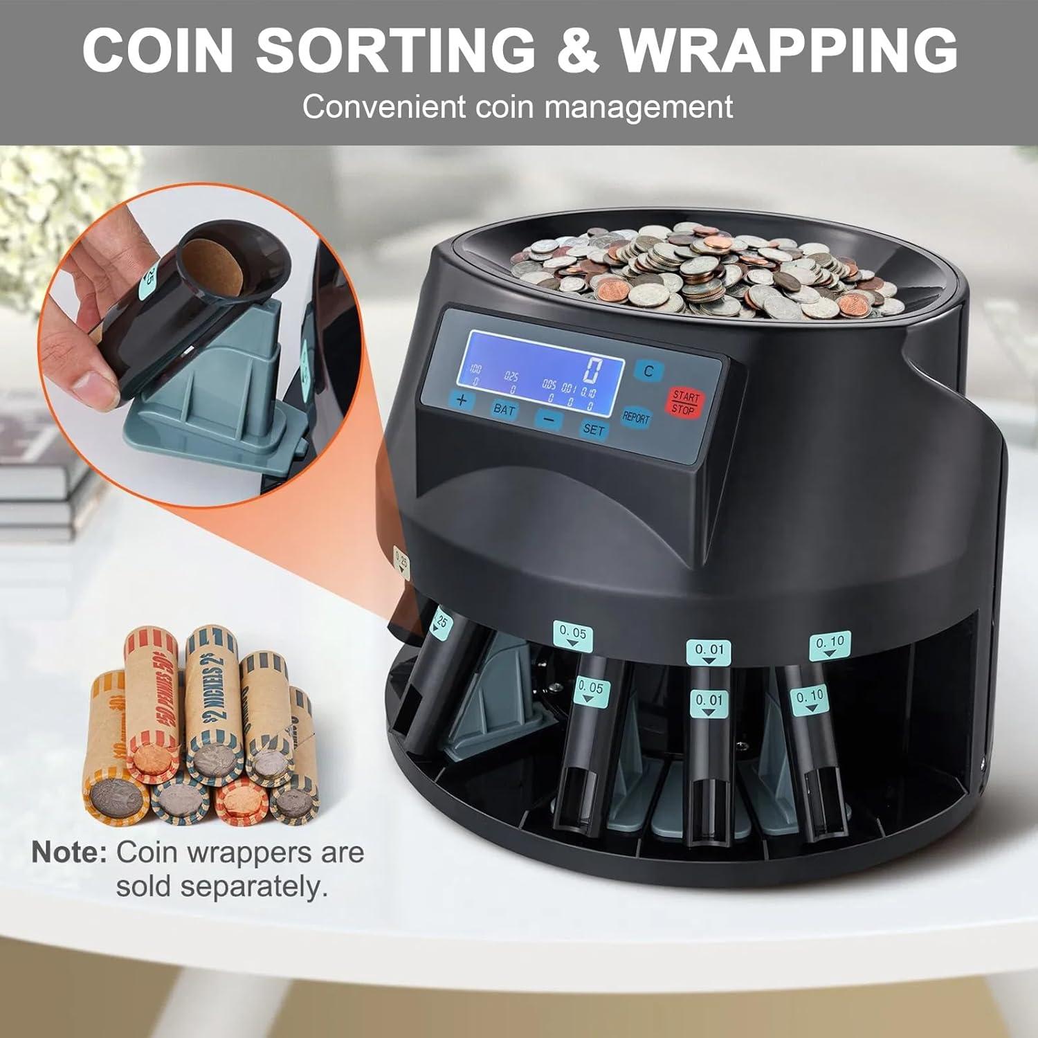 Contadora de Monedas Genérico 300 monedas/min, Pantalla LED