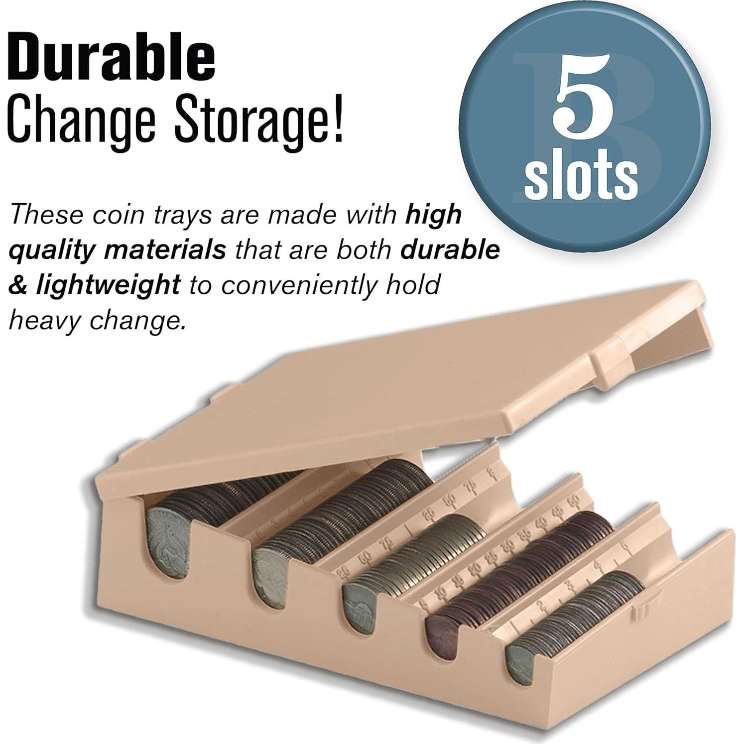Caja de Almacenamiento de Monedas Clamshell BankSupplies - Portátil y Duradera