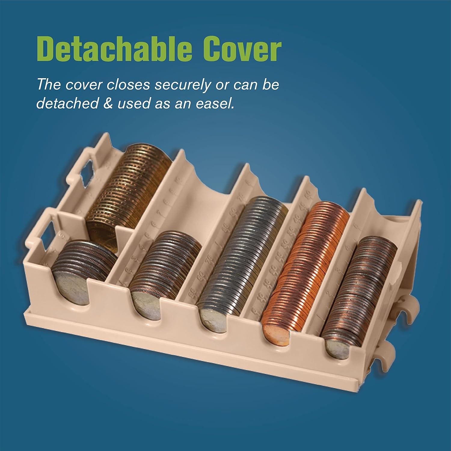 Caja de Almacenamiento de Monedas Clamshell BankSupplies - Portátil y Duradera