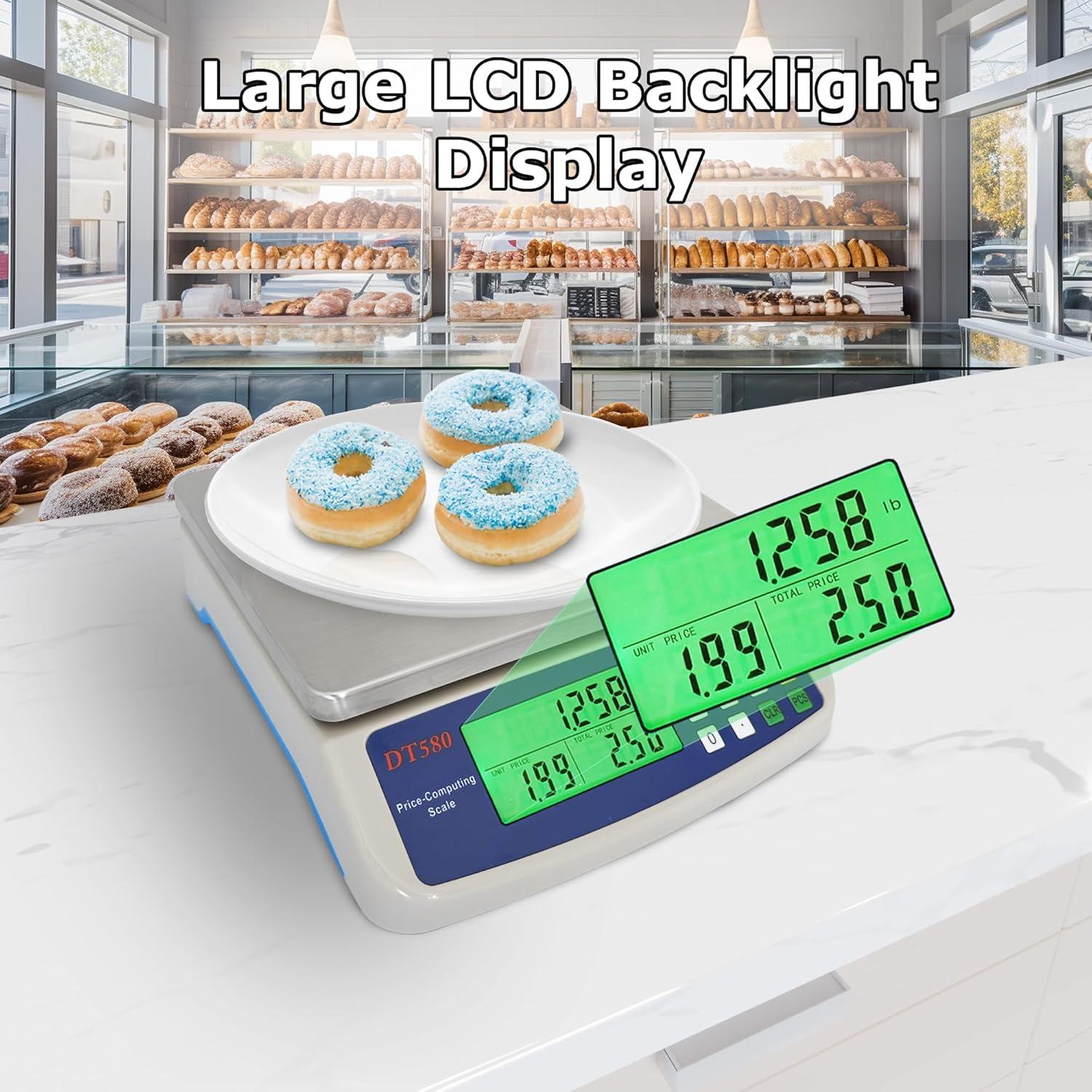 Escala de Cocina Digital MOCCO 40kg Acero Inoxidable LCD