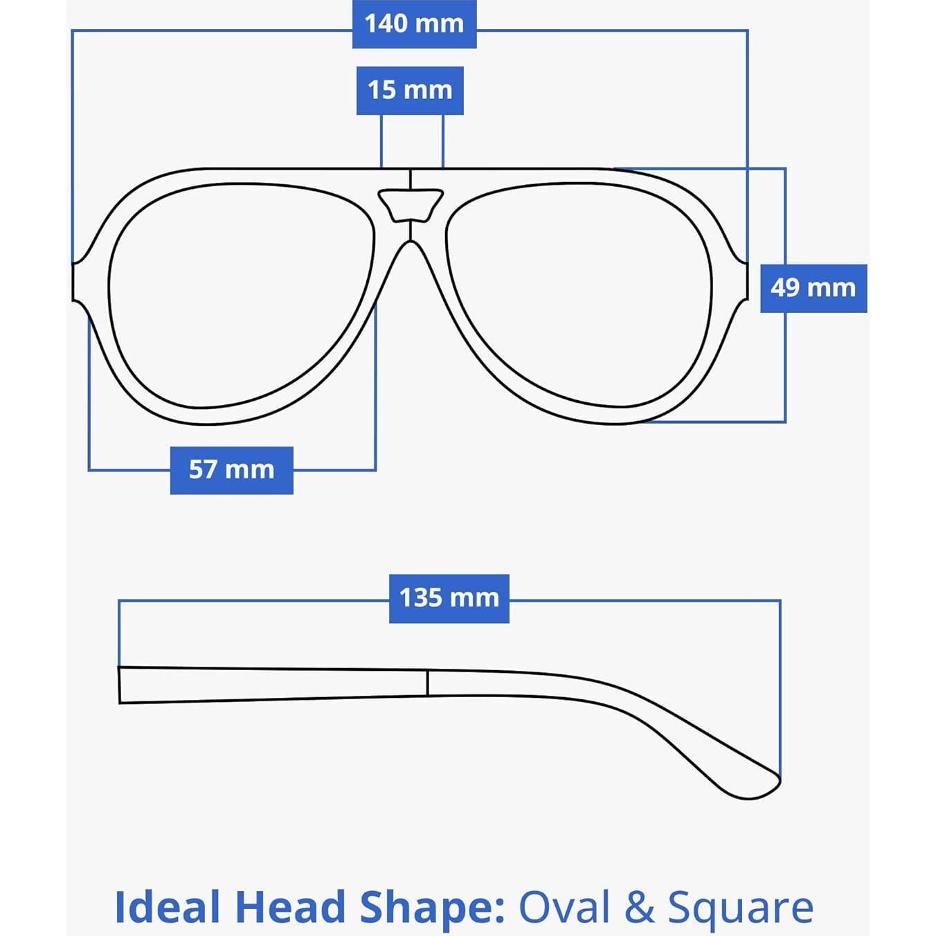 Gafas de sol plegables Newman UV400 con estuche de cuero