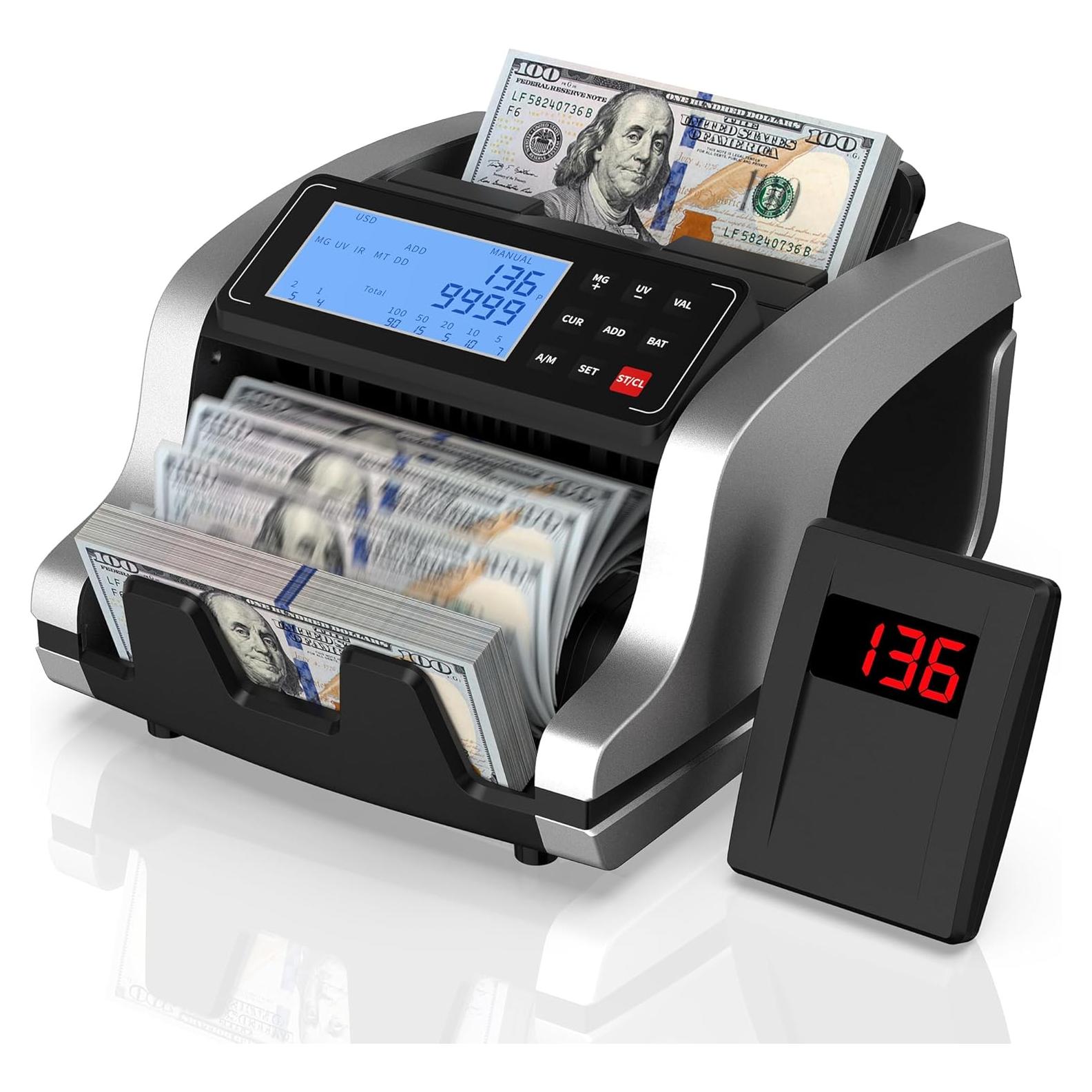 Contadora de Dinero PONNOR US0720-N con Detección de Billetes Falsos