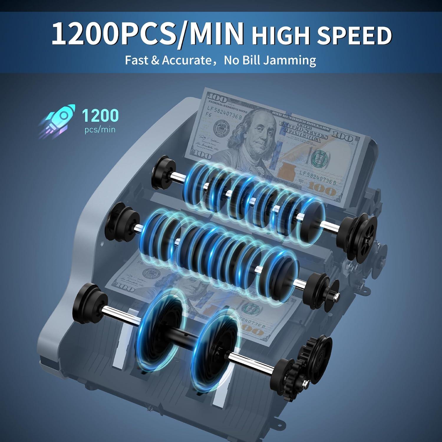 Contadora de Dinero PONNOR US0720-N con Detección de Billetes Falsos