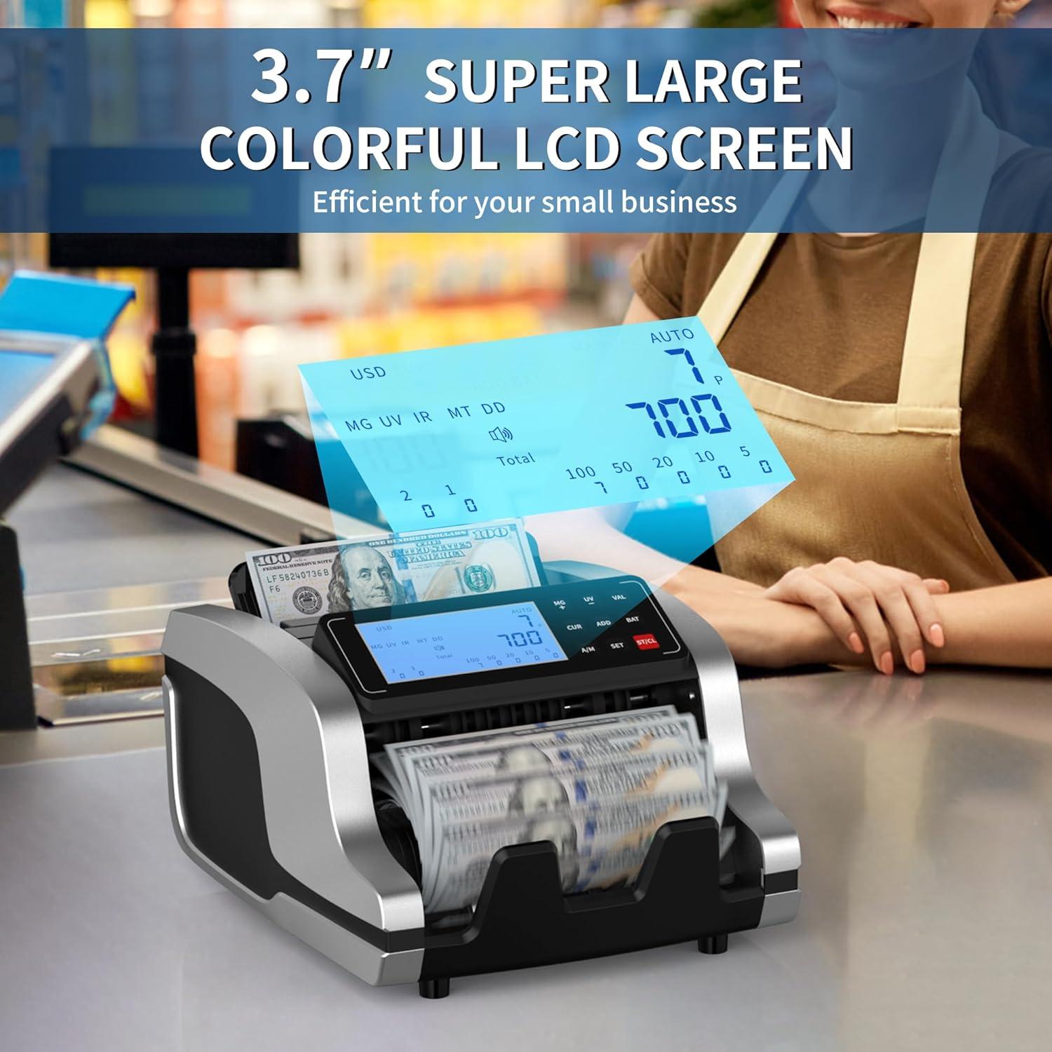 Contadora de Dinero PONNOR US0720-N con Detección de Billetes Falsos