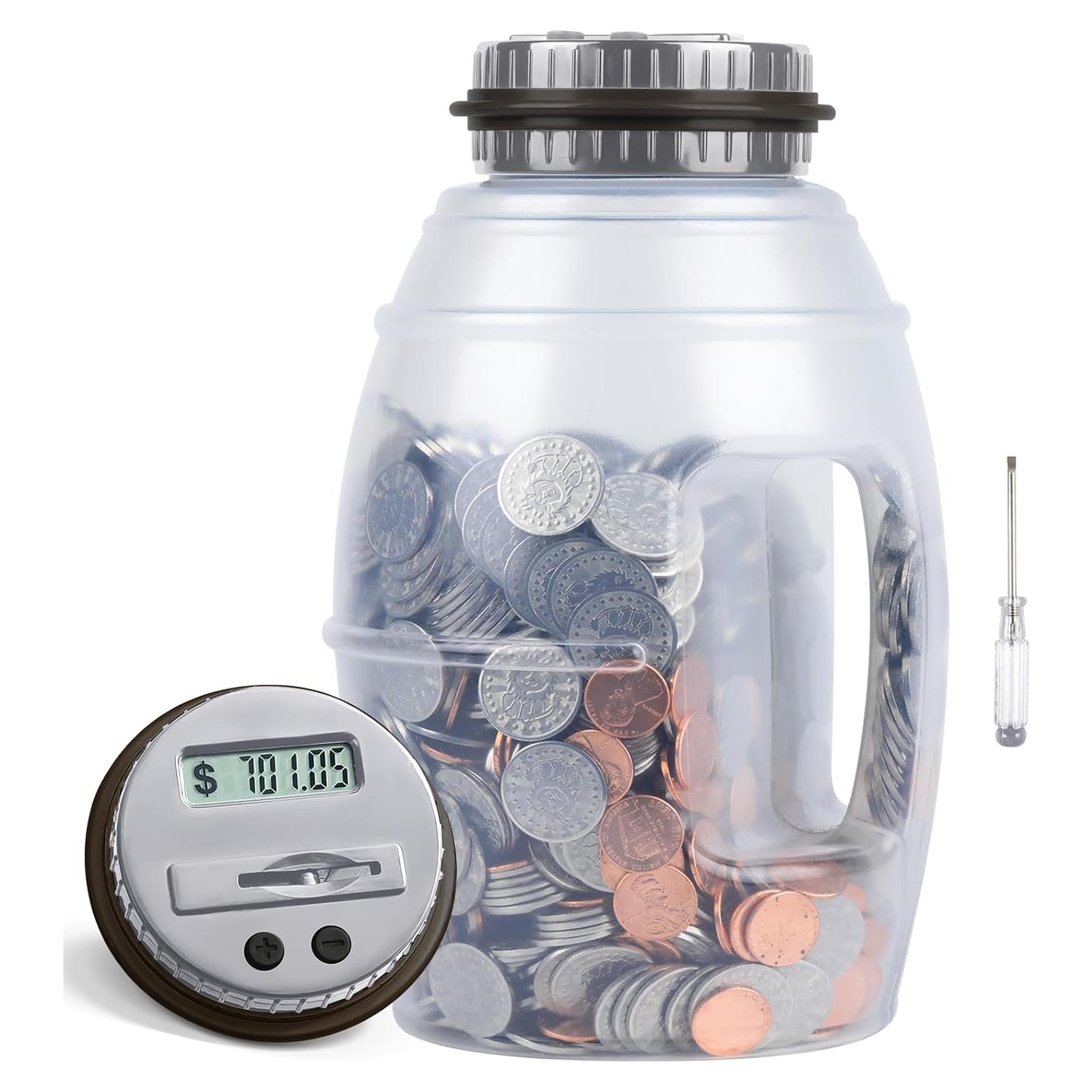 Hucha Digital Vcertcpl X-Large 2.8L con Contador LCD Gris