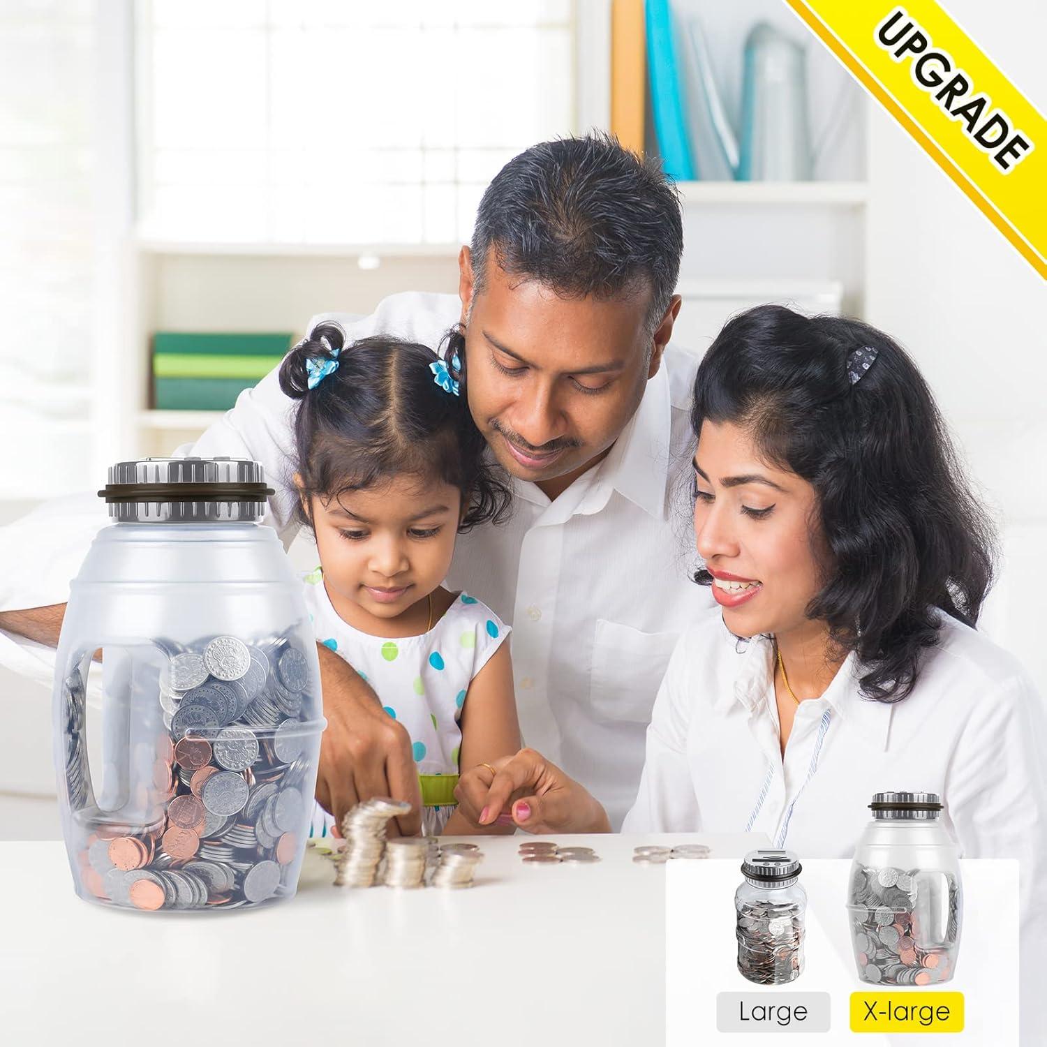 Hucha Digital Vcertcpl X-Large 2.8L con Contador LCD Gris