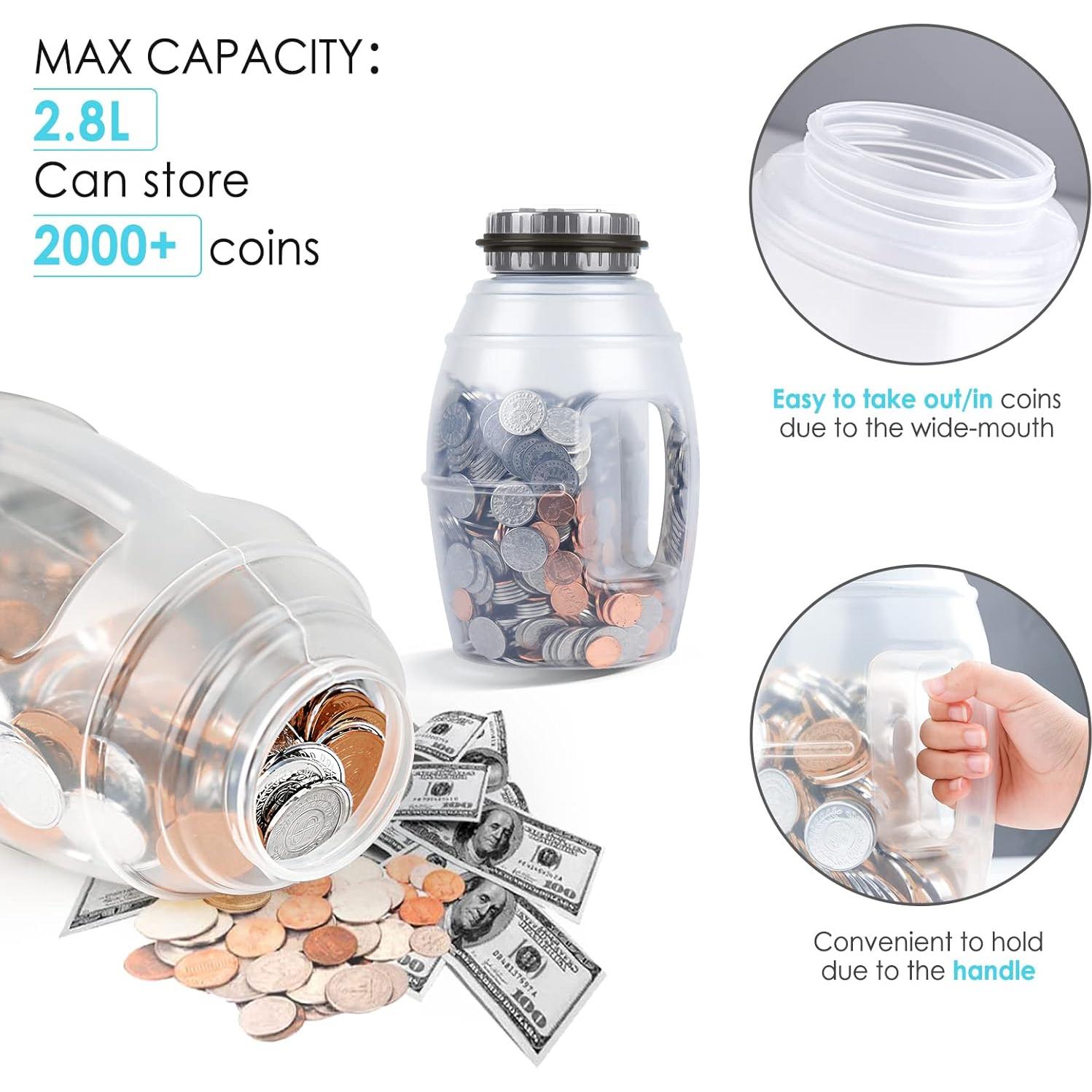 Hucha Digital Vcertcpl X-Large 2.8L con Contador LCD Gris