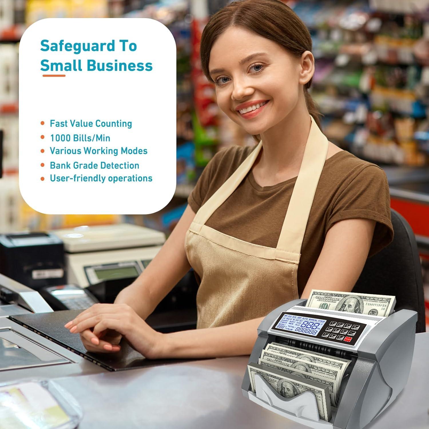 Contadora de Dinero Eizeny KzT0117 Doble Motor 1000 billetes/min