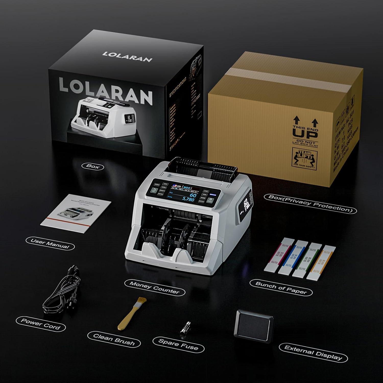 Contadora de Dinero LOLARAN N71 con Detección de Falsificaciones