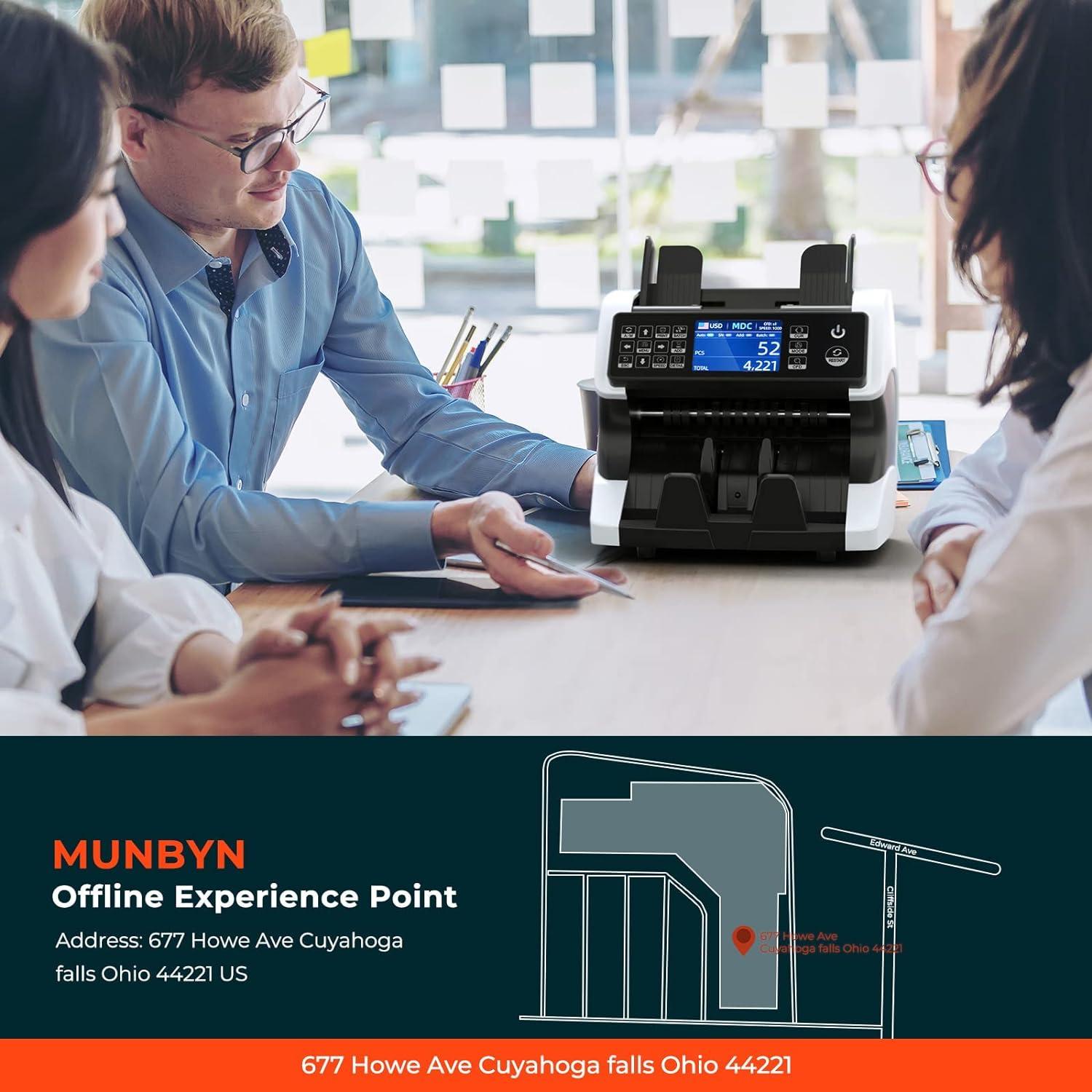 MUNBYN IMC01 Contadora de Dinero Grado Bancario 8.17 kg