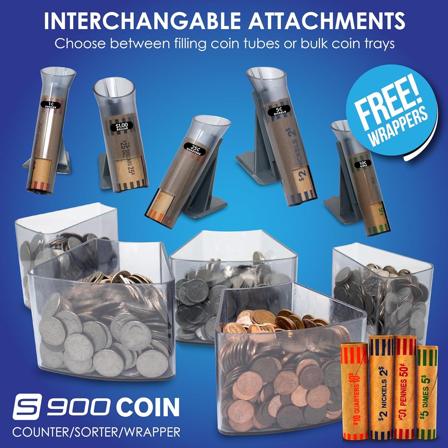 Clasificador de Monedas Nadex S900 con 48 Envoltorios