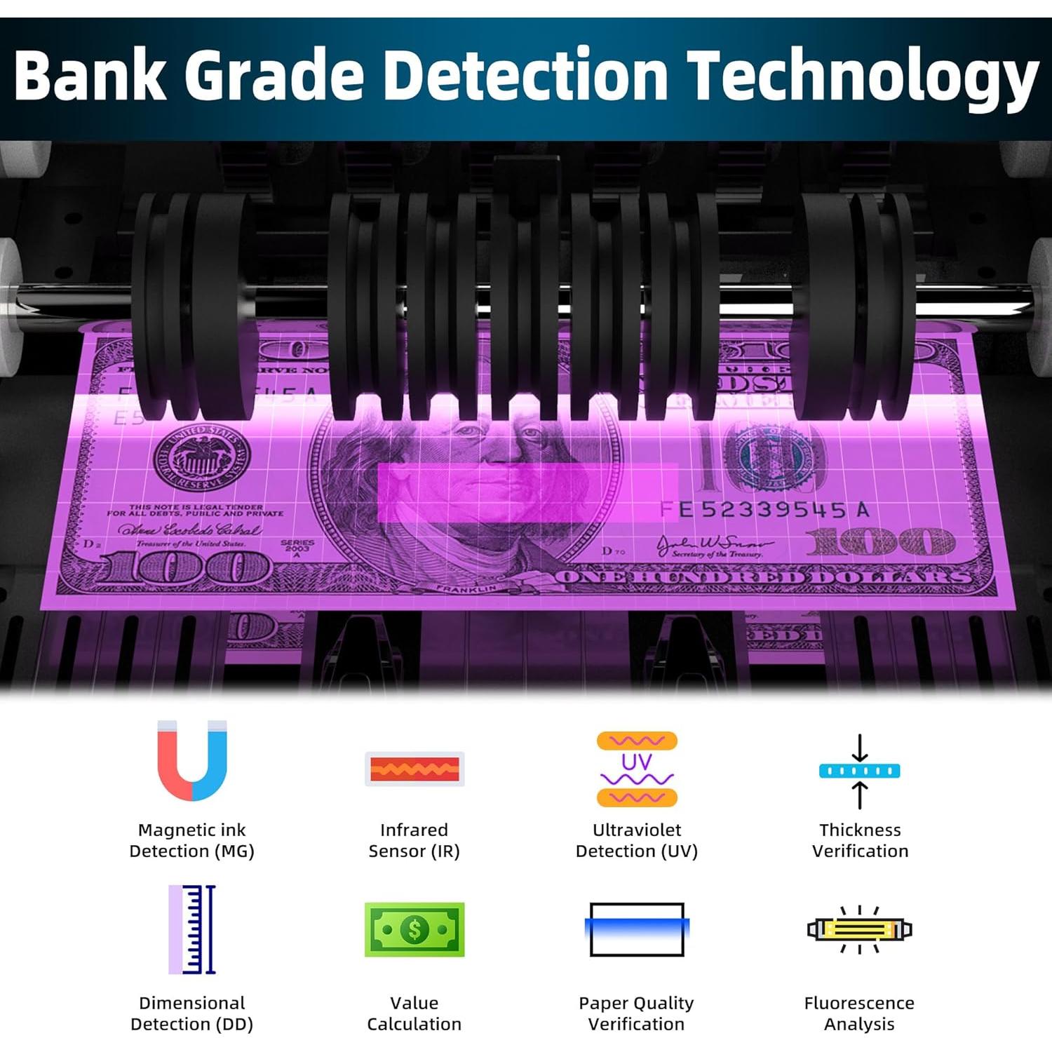 Contadora de Dinero PONNOR AL-5100 con Detección UV/IR