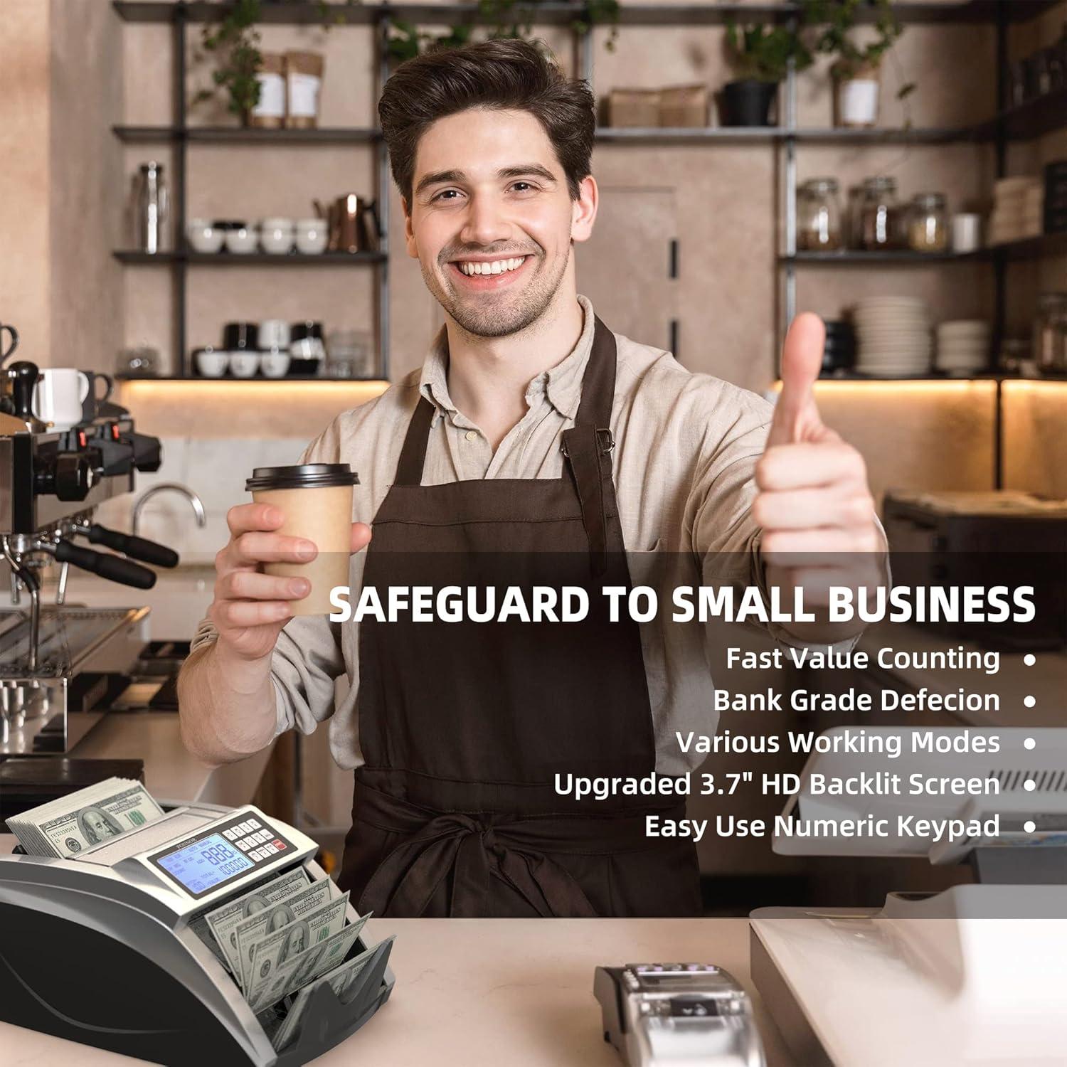 Contadora de Dinero PONNOR AL-5100 con Detección UV/IR