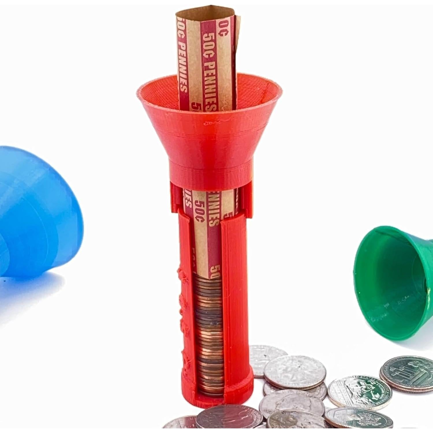 Juego de 4 Clasificadores de Monedas ZouEco con Embudo