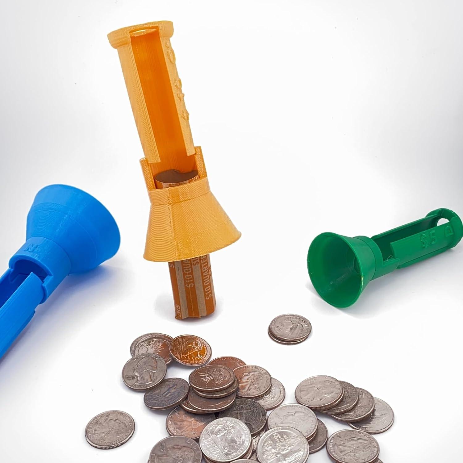 Juego de 4 Clasificadores de Monedas ZouEco con Embudo