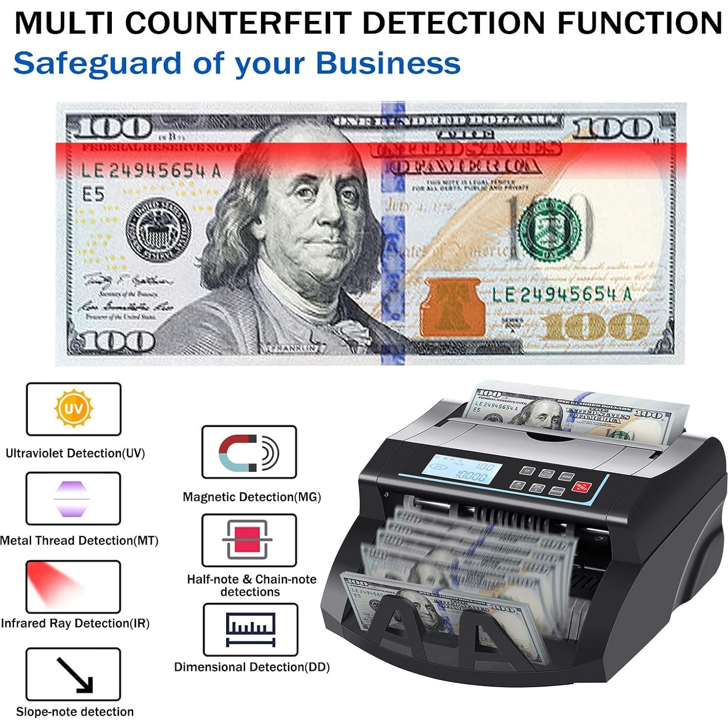 Contadora de Dinero DOMENS DMS-1580T BV con Detección UV/MG/MT/IR