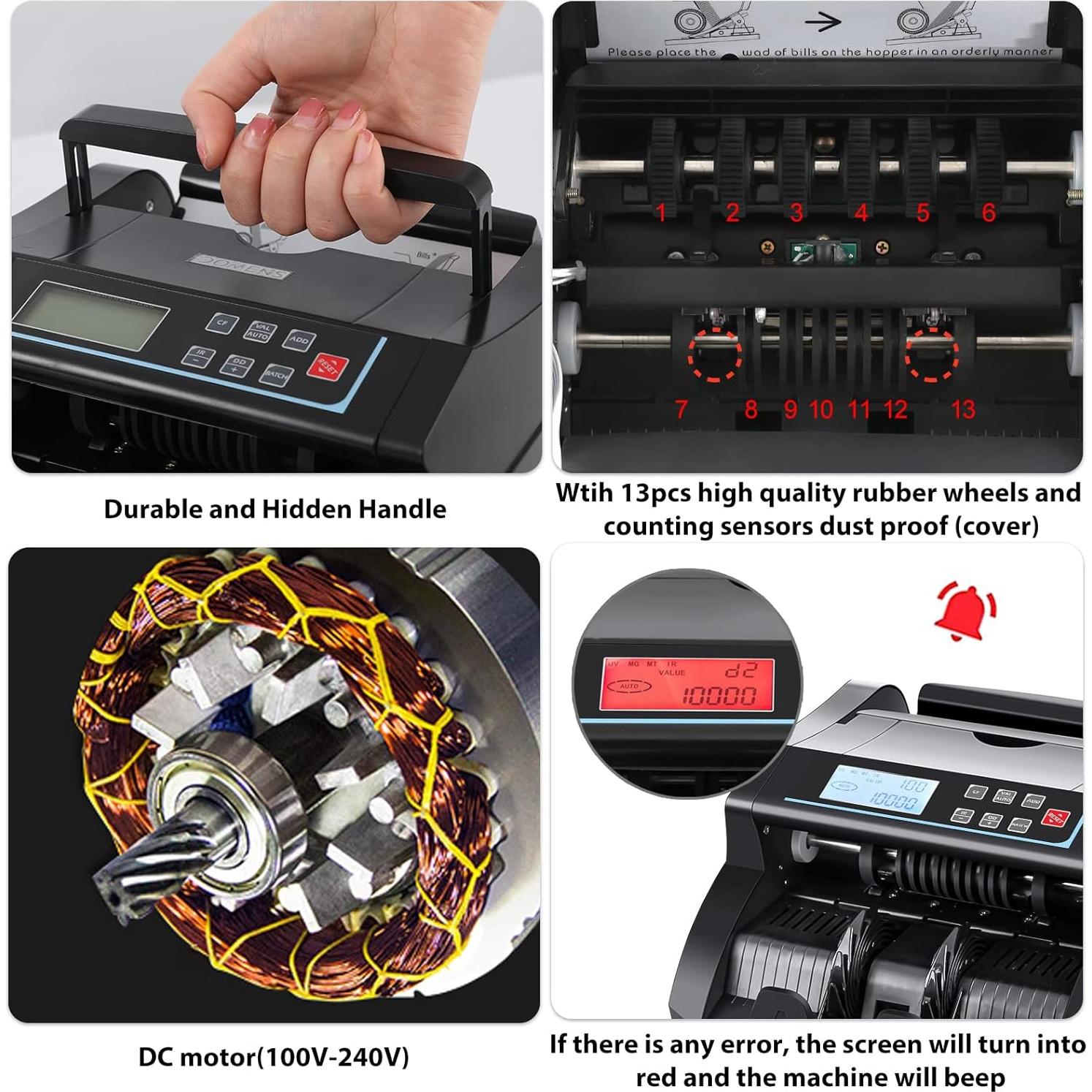 Contadora de Dinero DOMENS DMS-1580T BV con Detección UV/MG/MT/IR