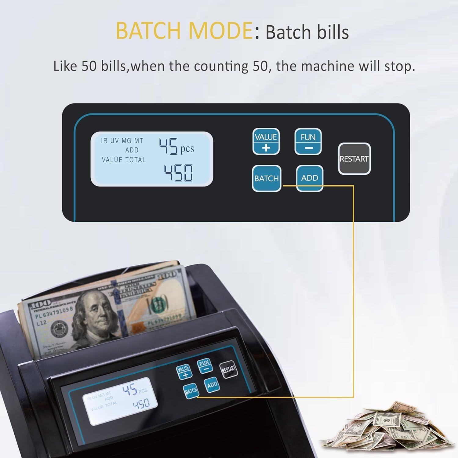 Contador de Billetes Oukeyer H-308 con Detección UV/IR