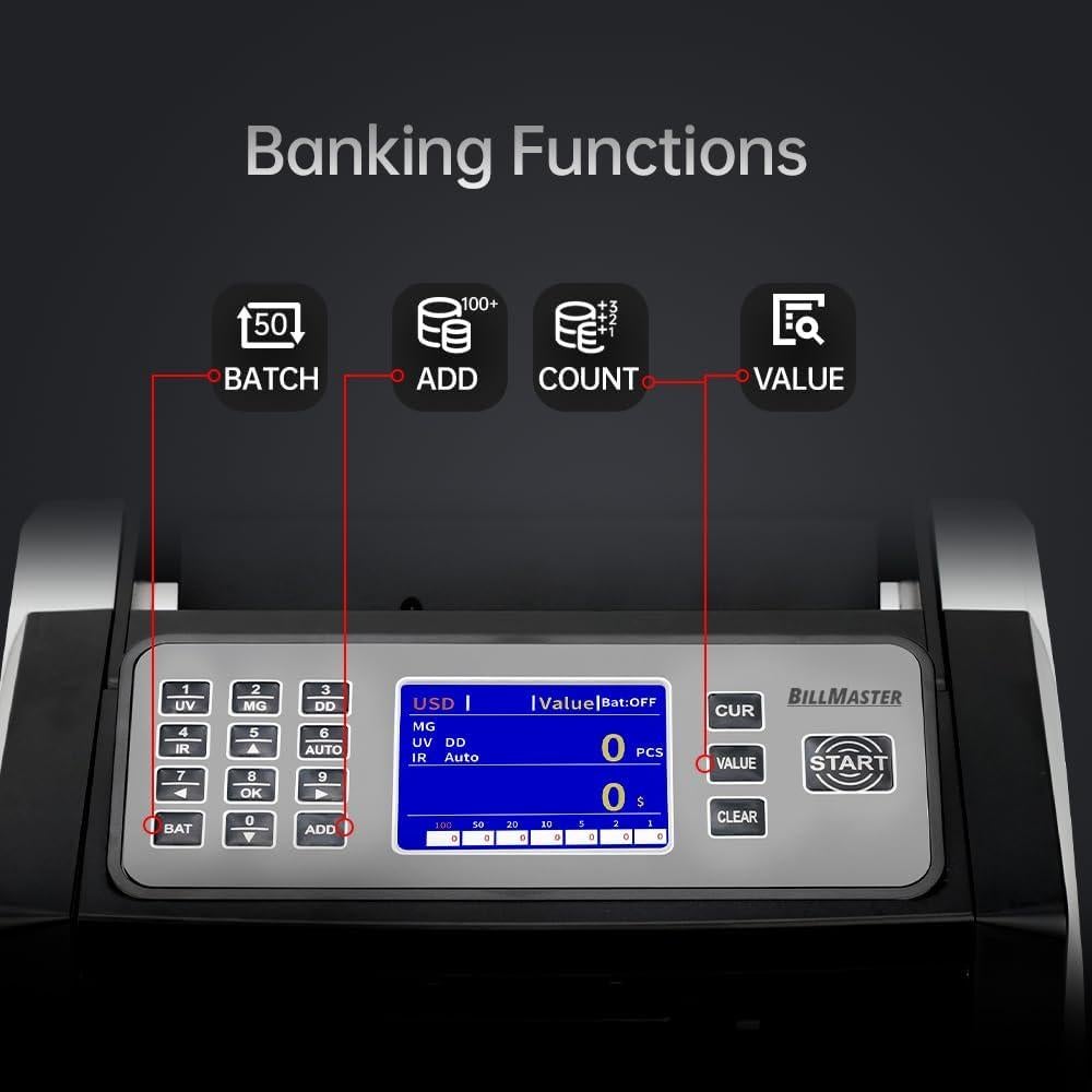 Contadora de Dinero BillMaster BM 6520 - Detección de Billetes Falsos
