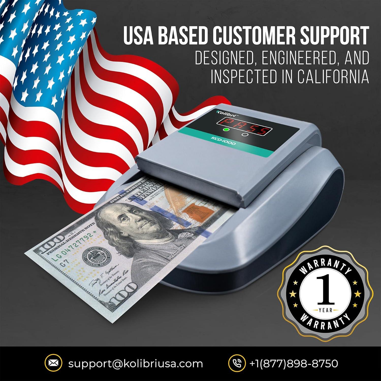 Detector de Billetes Falsos Kolibri KCD-1000 Portátil 0.71kg
