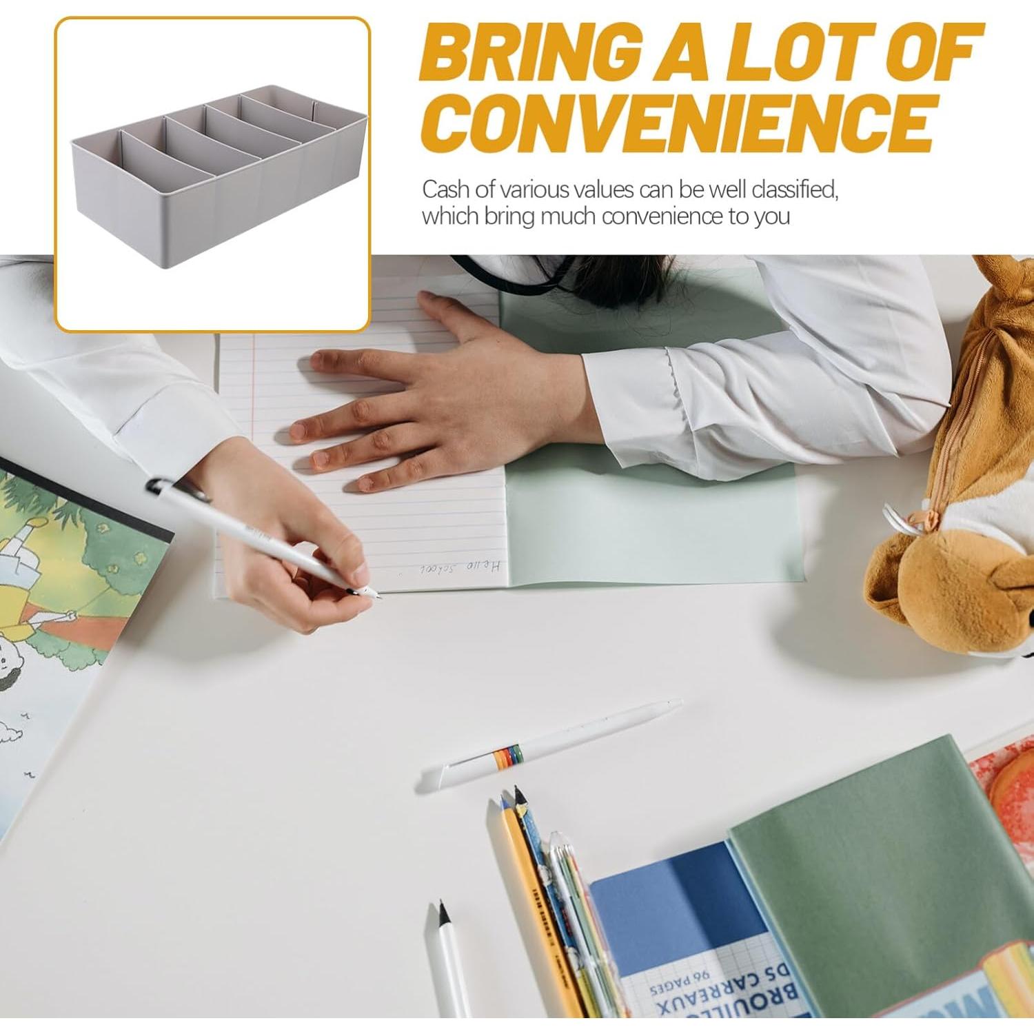 Soporte de Escritorio Organizador de Dinero MAGICLULU 5 Compartimentos