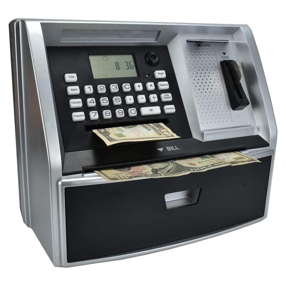 Alcancía Electrónica ATM Like Electronic G972E Negro/Plata