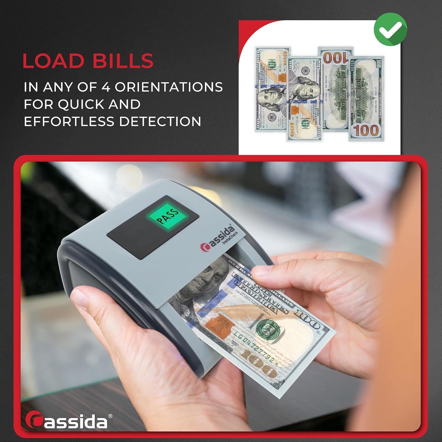 Detector de Billetes Falsos Cassida InstaCheck D-IC Gris