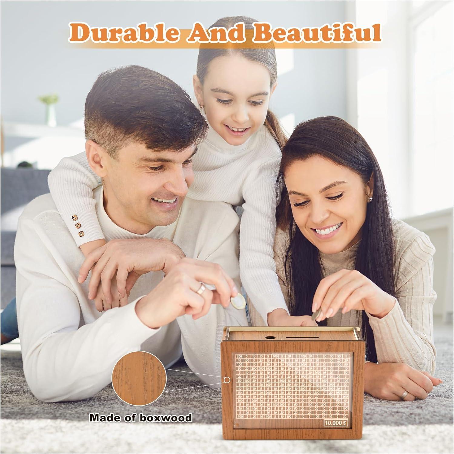 Caja de Ahorros Digital de Madera CVLDM 10,000 - 20.1x15x7.9 cm