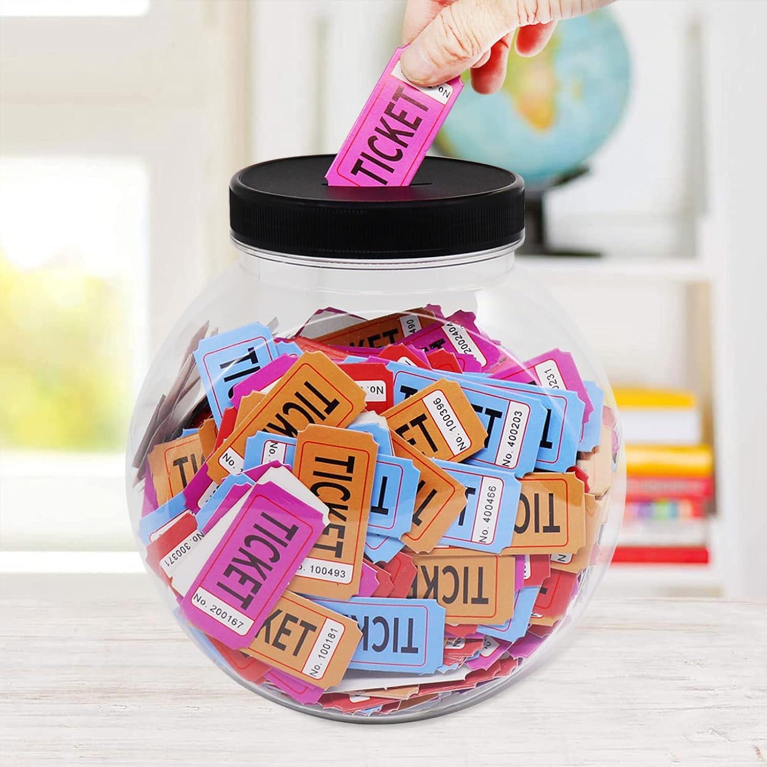 Tarro de Monedas Transparente Mczxon 3.78L con Tapa Ranurada