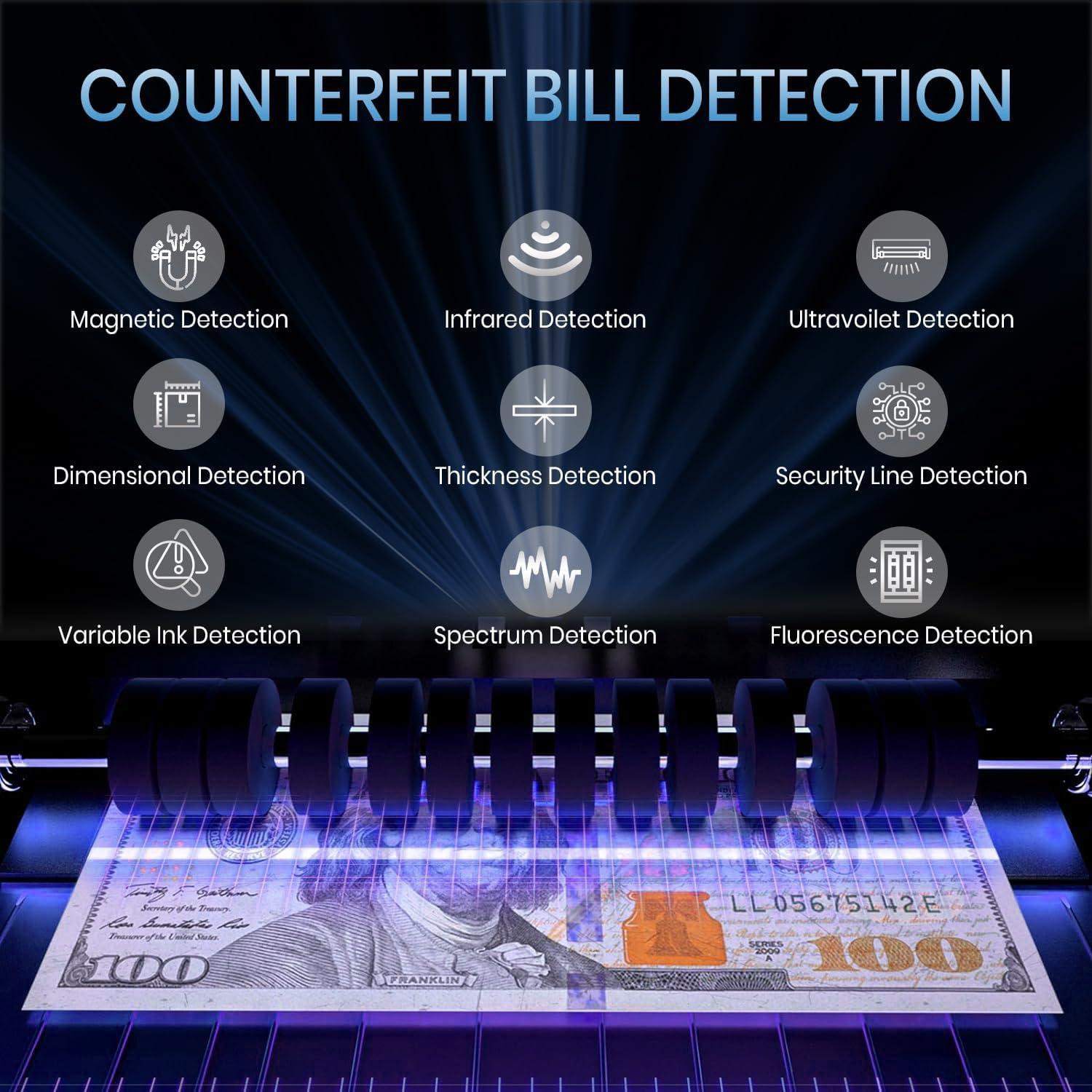Máquina Contadora de Dinero KHIPPUS Pro5500, Detector Falsos