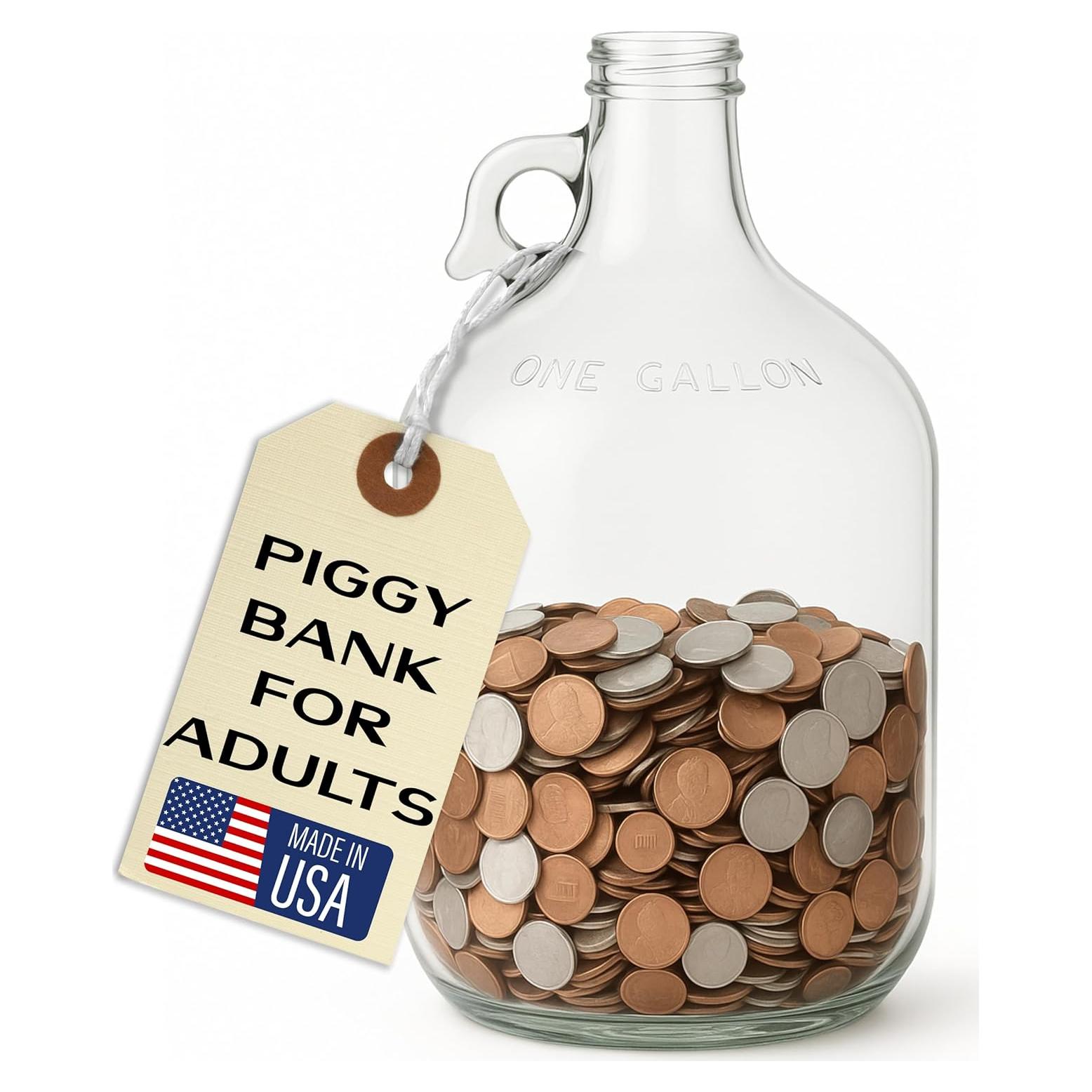 Hucha de Vidrio Grande Kitchentoolz 3.78L para Ahorrar Dinero