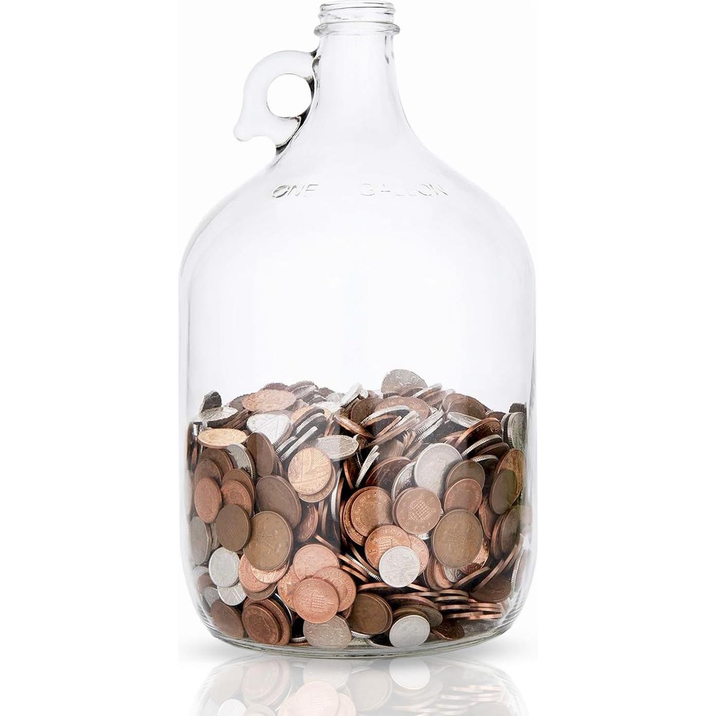 Hucha de Vidrio Grande Kitchentoolz 3.78L para Ahorrar Dinero