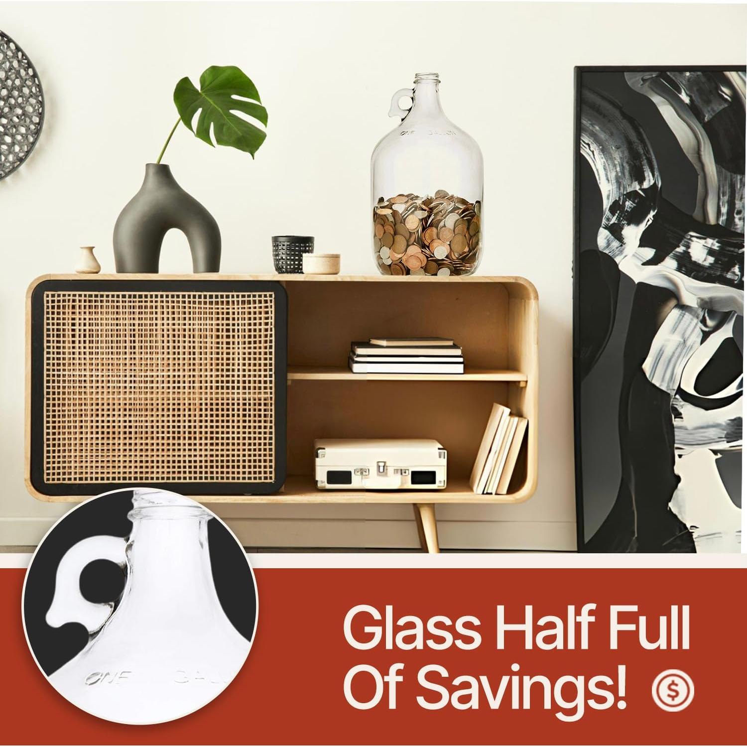 Hucha de Vidrio Grande Kitchentoolz 3.78L para Ahorrar Dinero