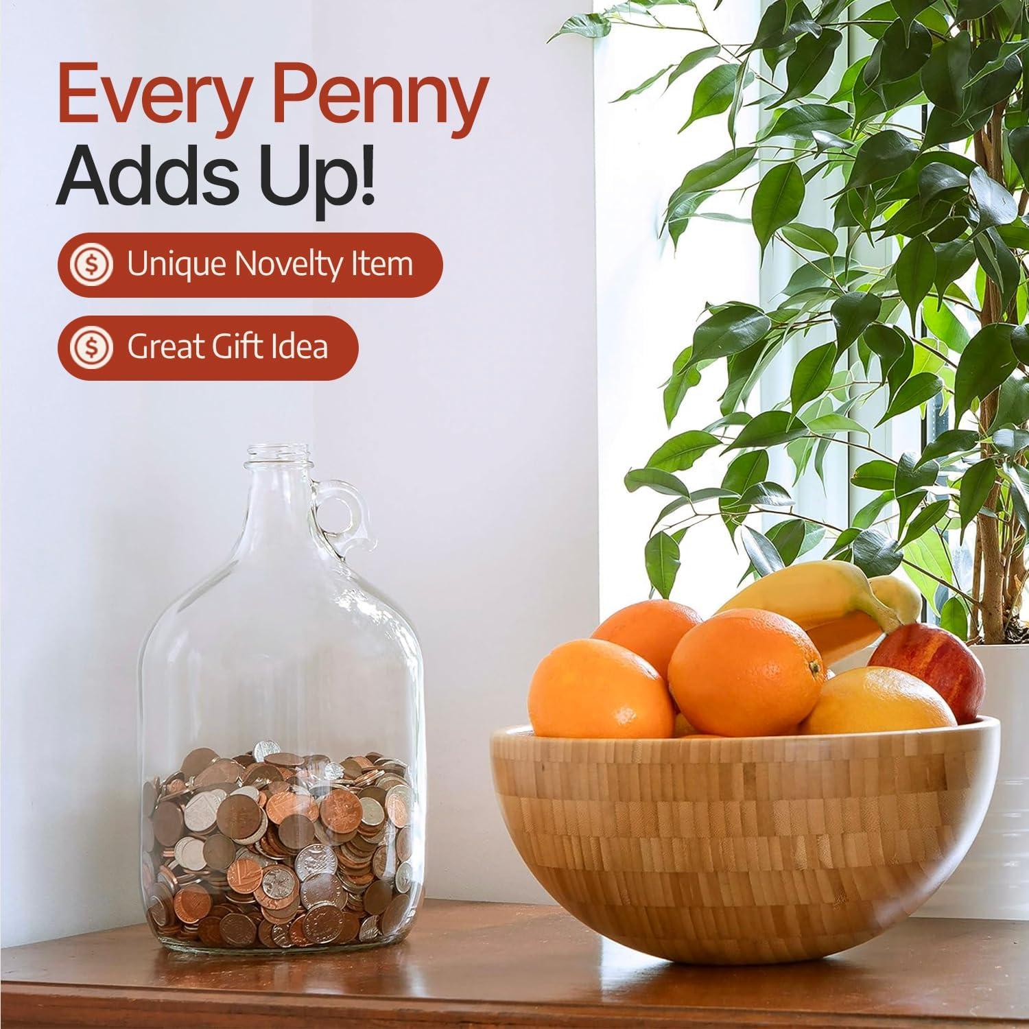 Hucha de Vidrio Grande Kitchentoolz 3.78L para Ahorrar Dinero