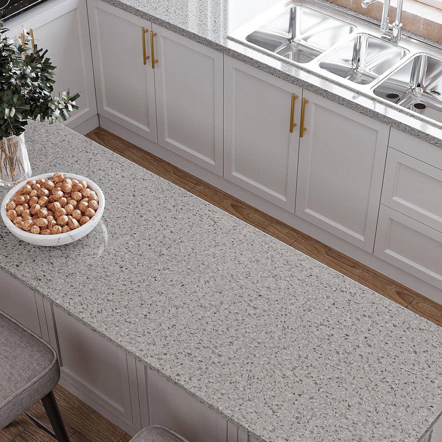 Papel Contacto VEELIKE Mármol Impermeable 81.3x900 cm Gris