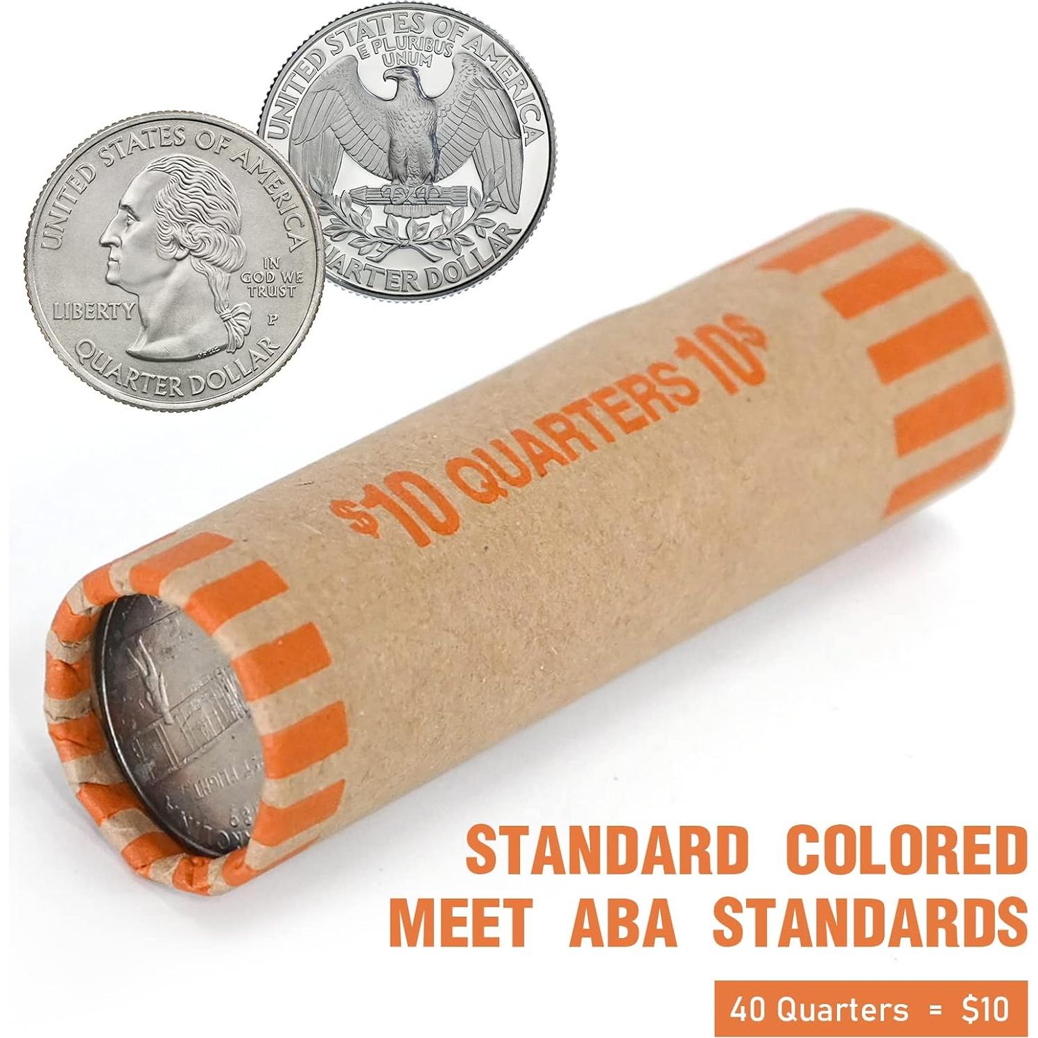 Rollos de Envolturas de Monedas Preformadas L GUSTADO 72 PCS