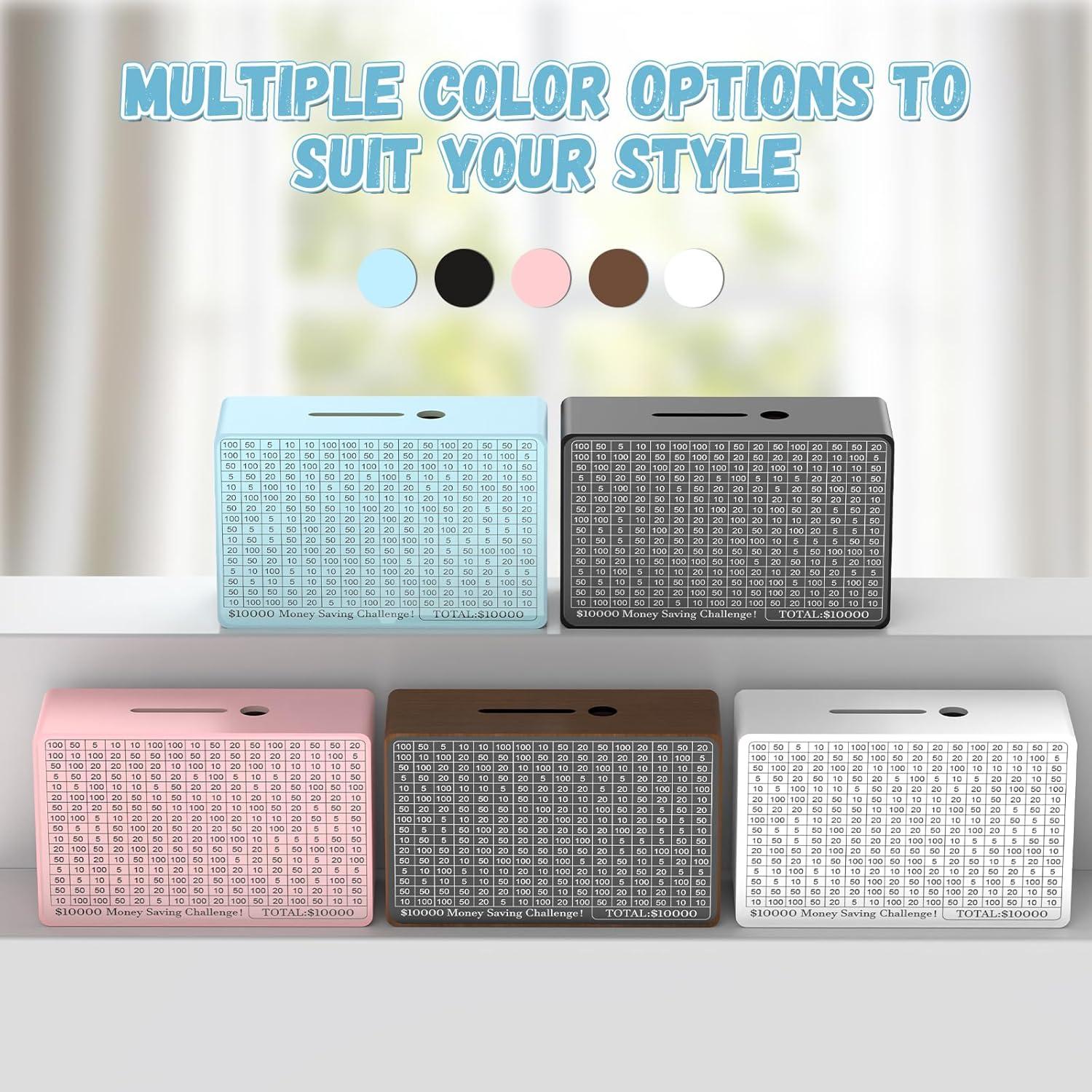 Caja de Ahorro de Dinero de Madera Gomyrod Azul 23x17x8 cm