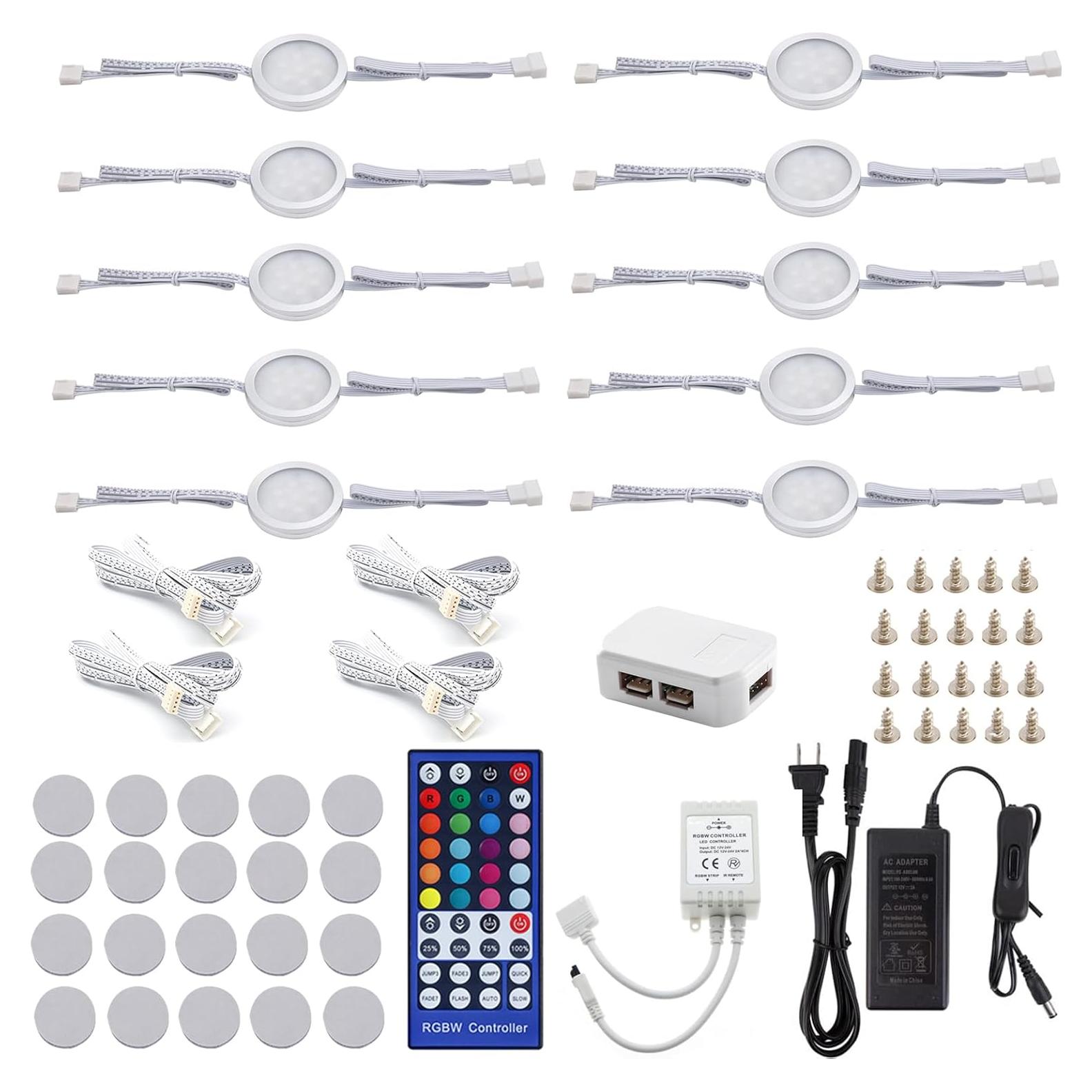 Kit de 10 Luces LED RGBWW AIBOO para Gabinete 24V
