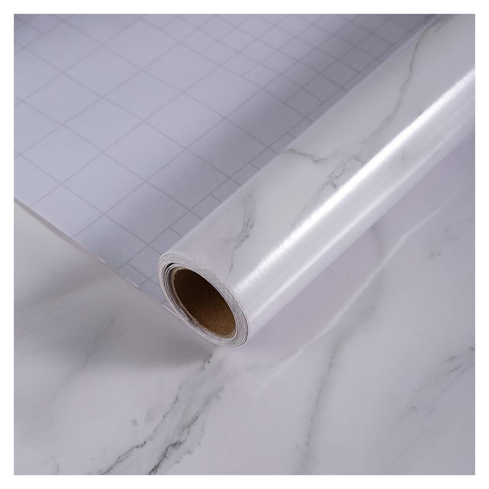 Papel Contacto Autoadhesivo Mármol Blanco Holomey 121.92x500.58 cm