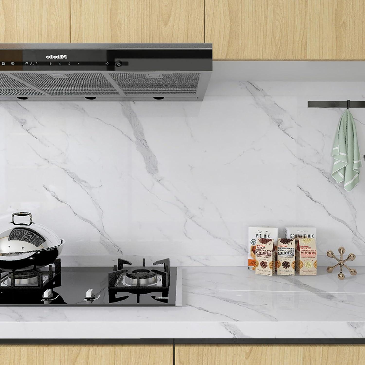 Papel Contacto Autoadhesivo Mármol Blanco Holomey 121.92x500.58 cm