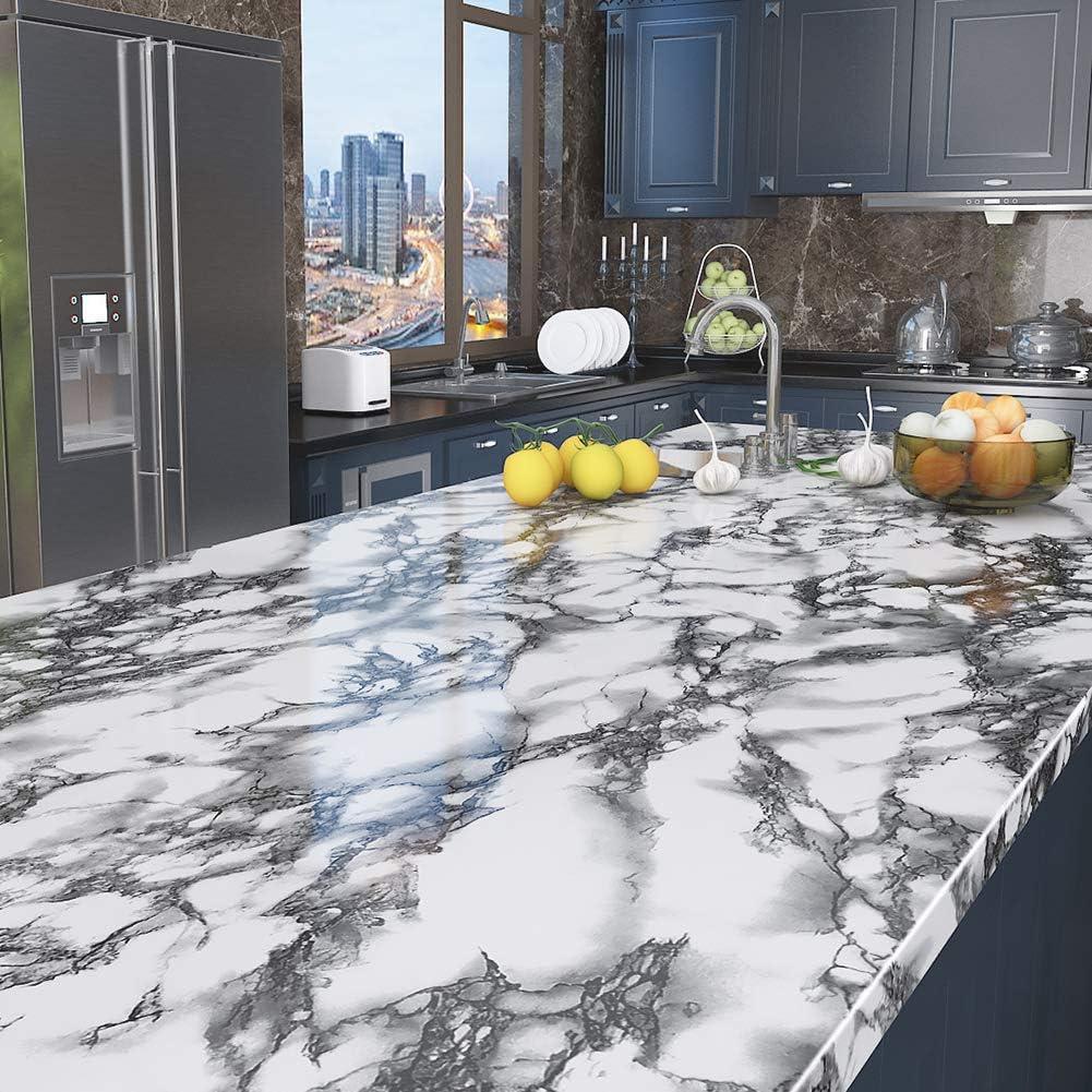 Papel Tapiz Autoadhesivo Livelynine Mármol Gris 2.01 m²