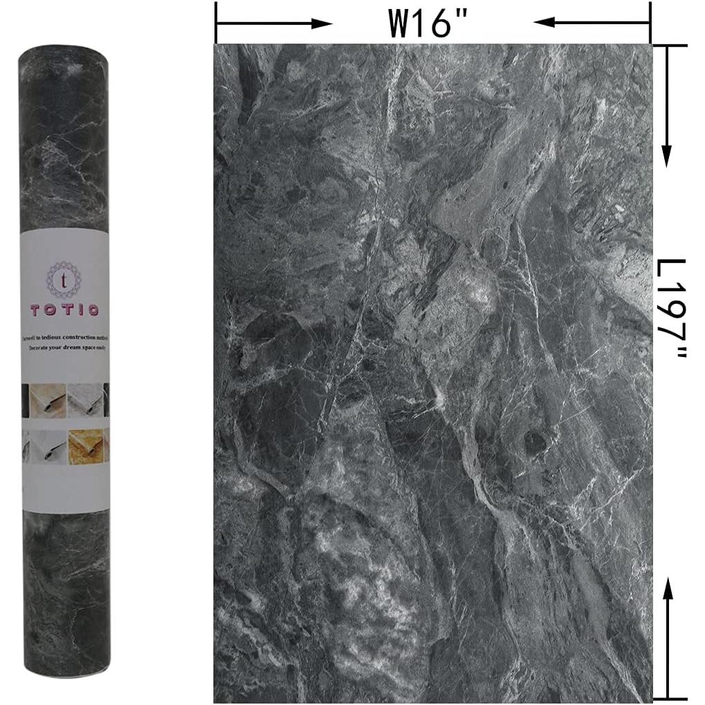 Papel Contacto Autoadhesivo TOTIO Mármol Gris 40x500 cm Mate