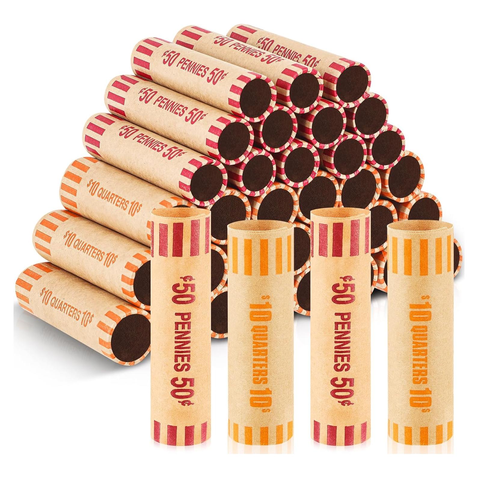 Envolturas de Monedas Outus 192 Piezas Coloridas Preformadas