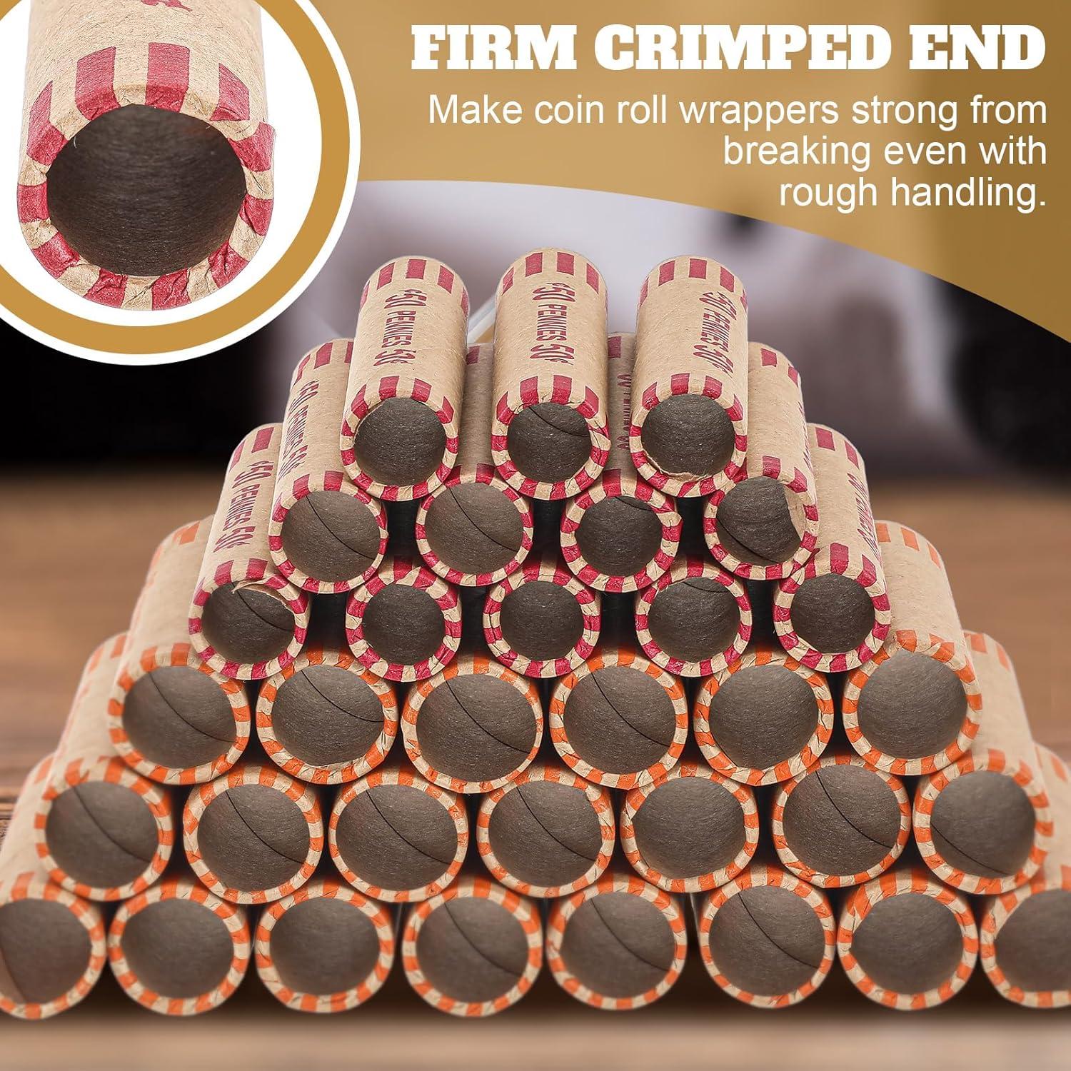 Envolturas de Monedas Outus 192 Piezas Coloridas Preformadas