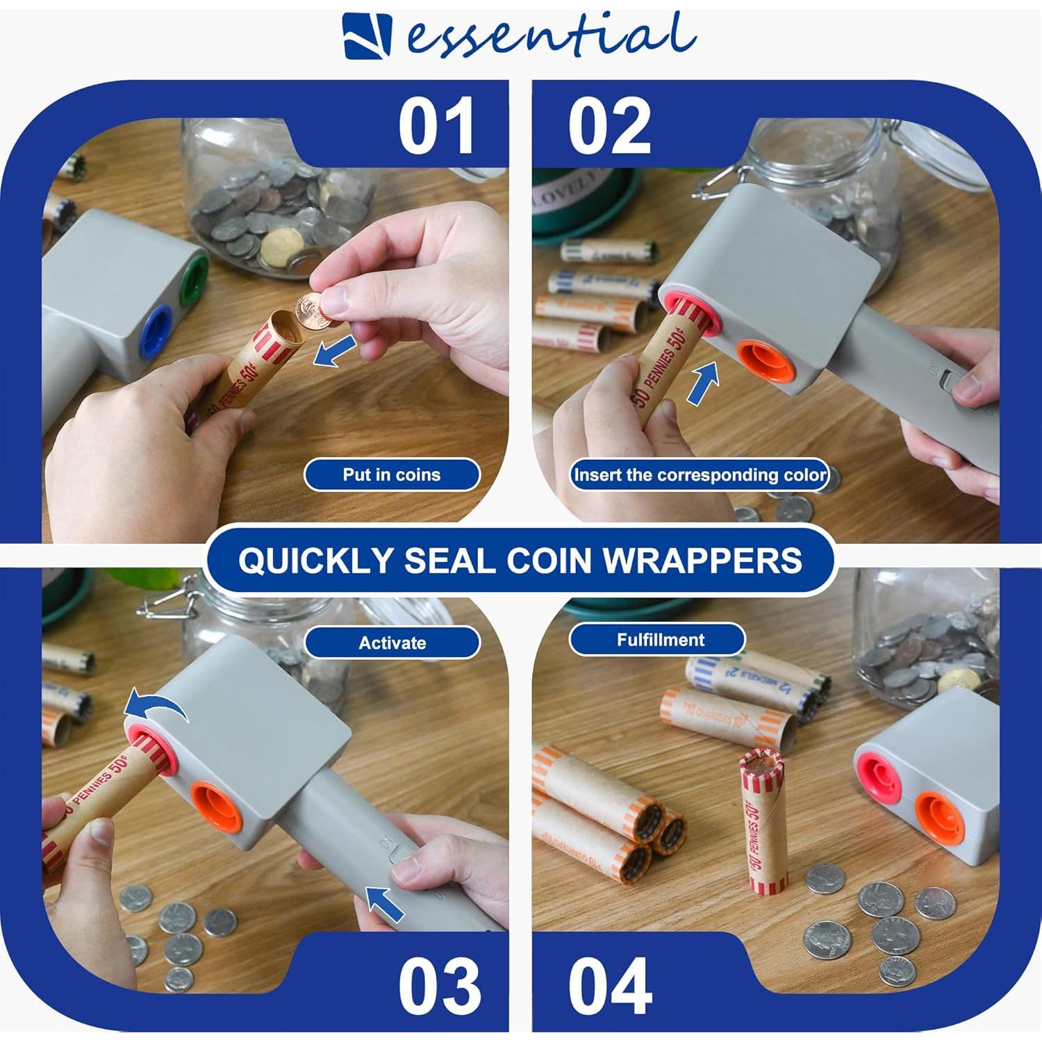 Crimper Eléctrico para Envoltorios de Monedas ESSENTIAL CW01