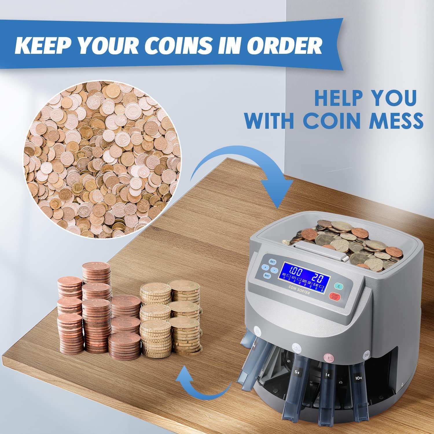 Máquina Contadora de Monedas Frifreego ZCQ-13, 250 monedas/min