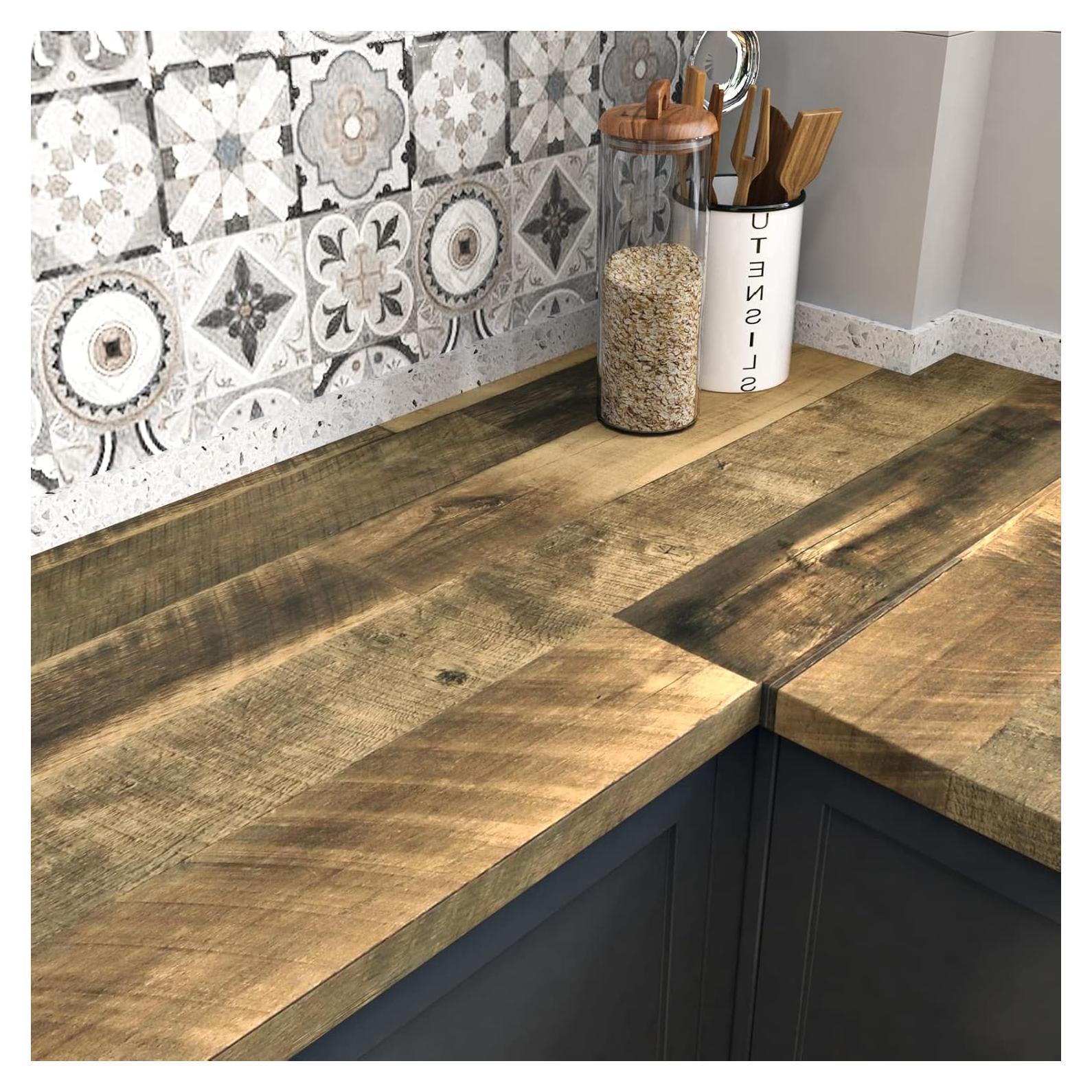 Papel Contacto de Madera Rústica WESTICK 40x1000 cm Impermeable