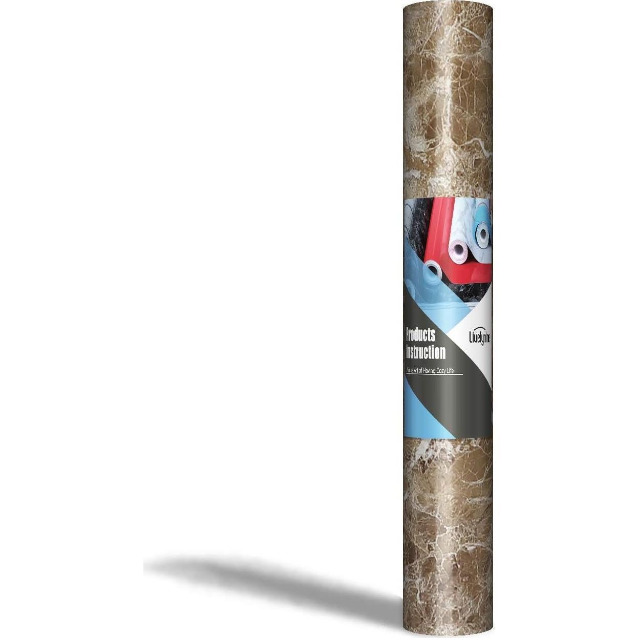 Papel Contacto Impermeable Livelynine 91.44x500.18cm Mármol Café