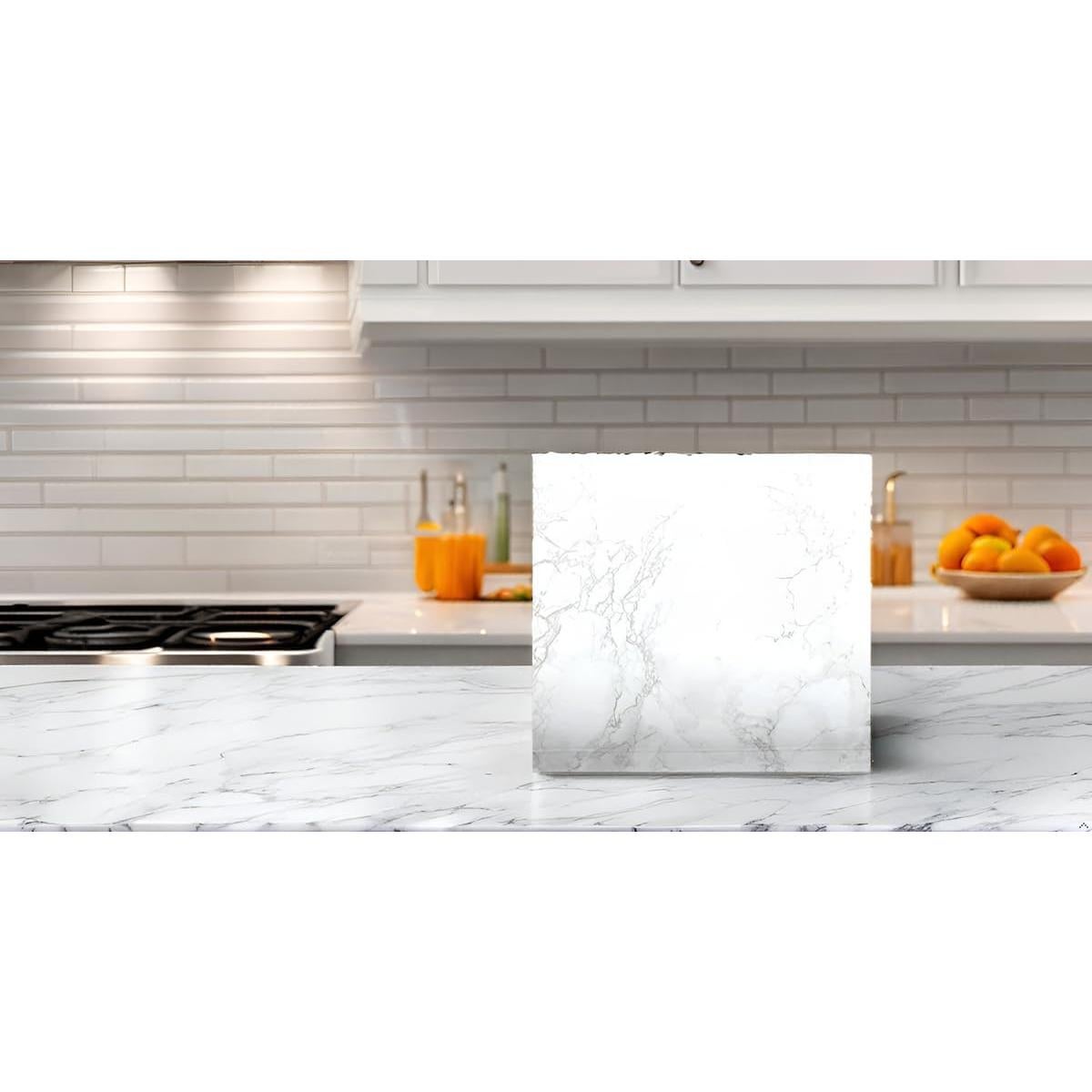 Cubierta de Vinilo Autoadhesiva EZ FAUX DECOR 91.44x182.88cm Mármol Blanco